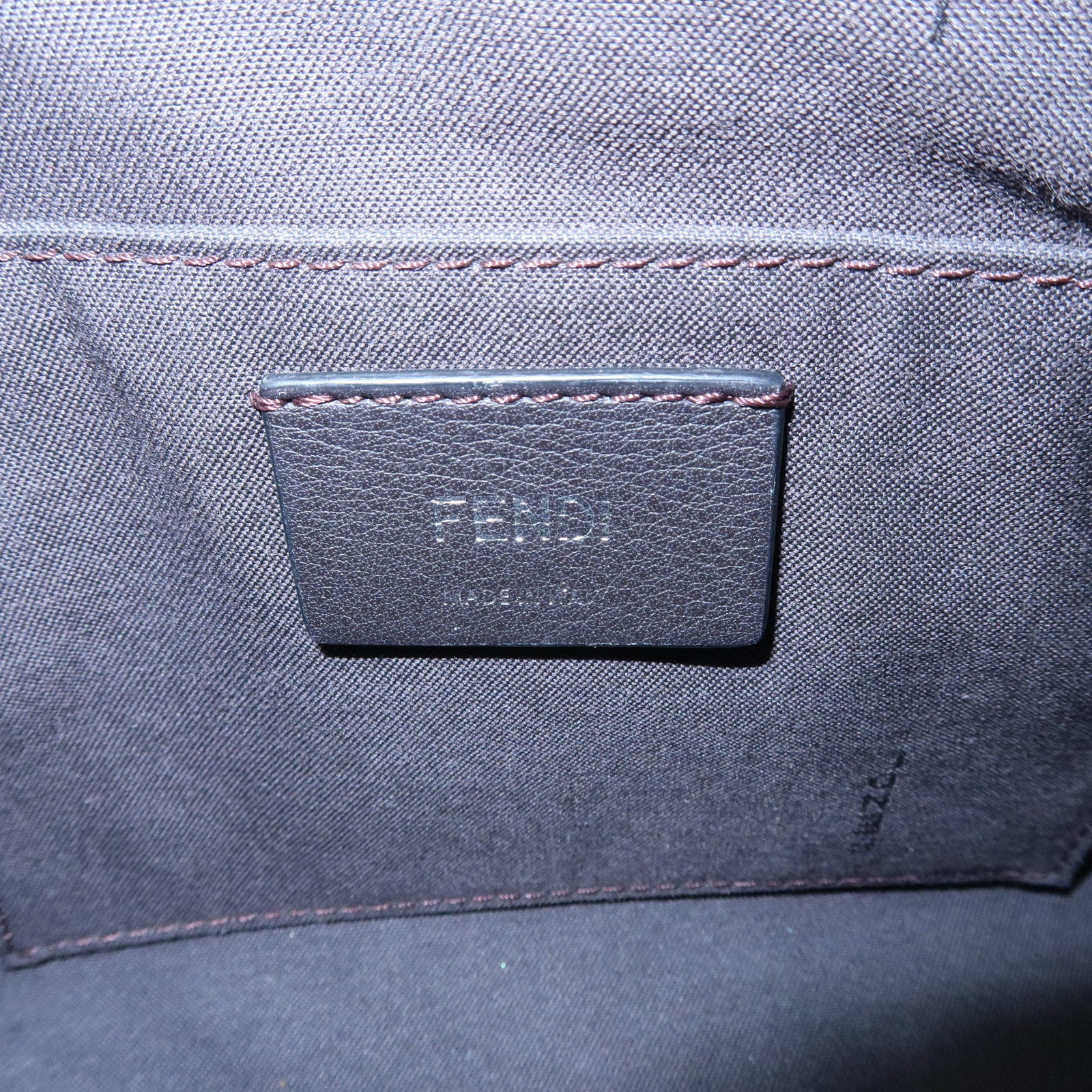 FENDI By The Way Zucca Leather 2Way Shoulder Bag Black Brown 8BL145