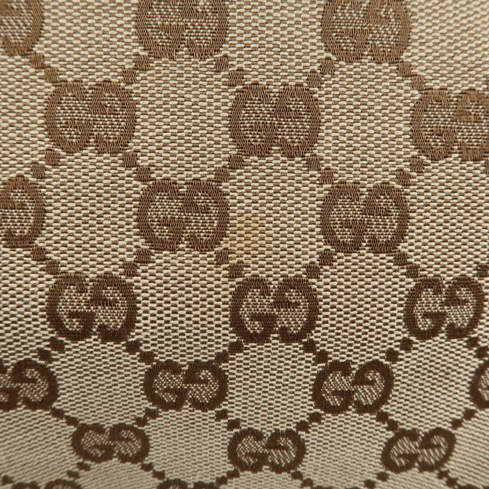 GUCCI GG Canvas Shoulder Bag Hand Bag Beige Brown 211933