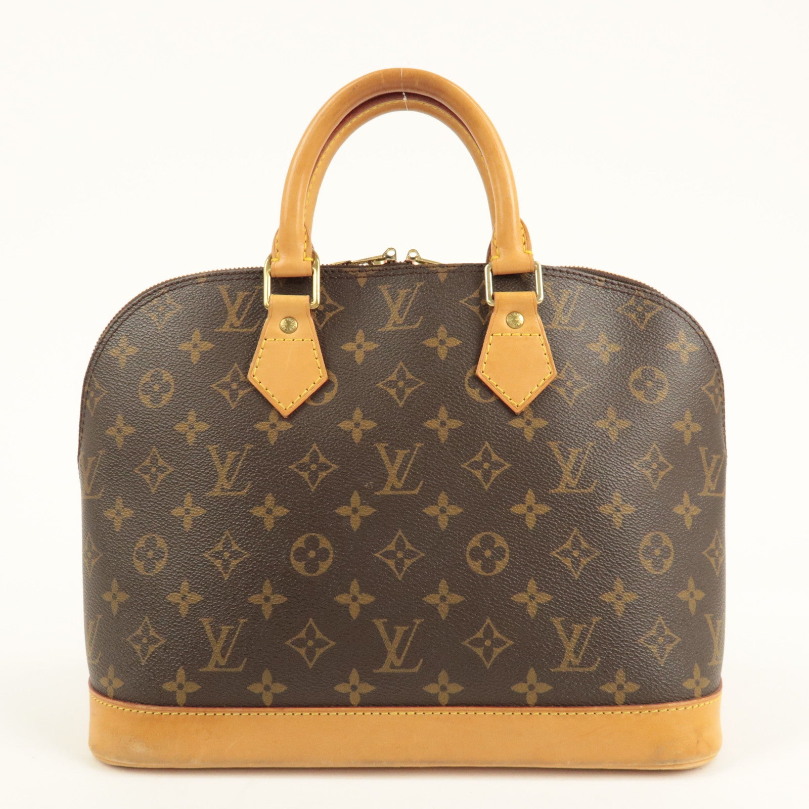 Louis Vuitton Monogram Canvas Alma Hand Bag Brown M51130 Used