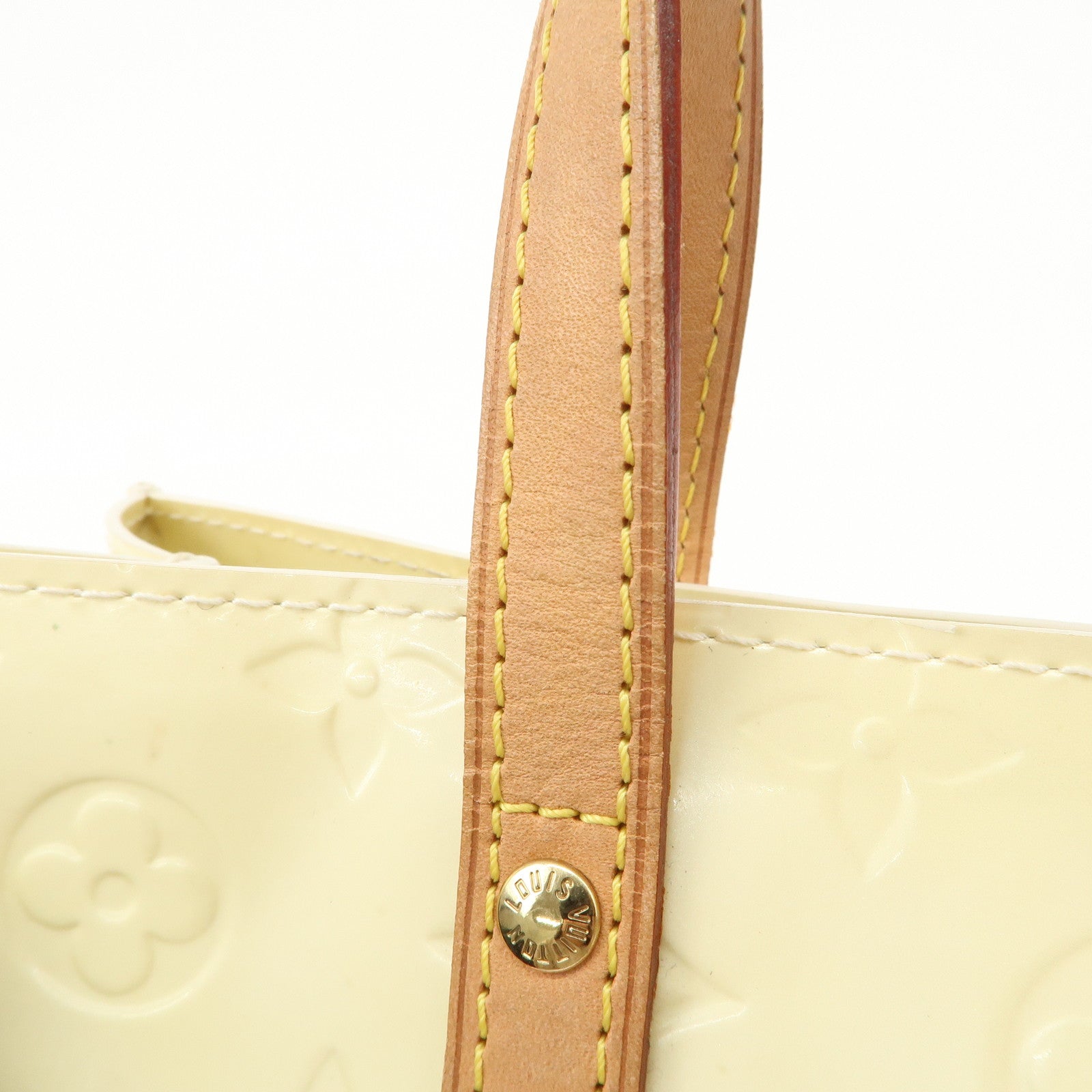 Louis Vuitton Monogram Vernis Lead PM Hand Bag Perle M91336 Used