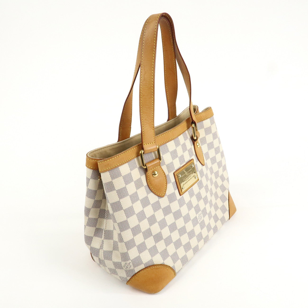 Louis Vuitton Damier Azur Hampstead MM Canvas Hand Bag N51206 Used