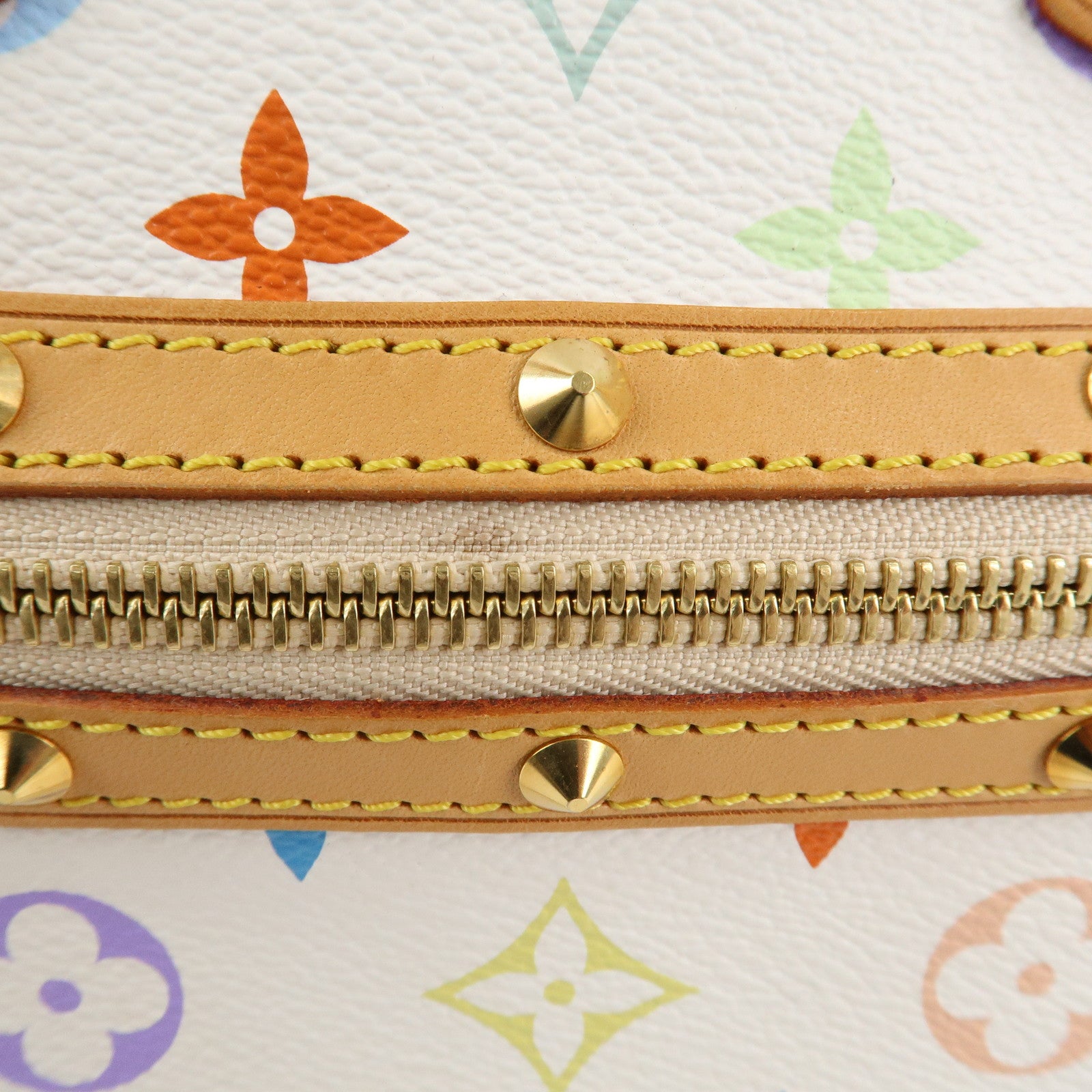 Louis Vuitton Monogram Multicolor Alma Hand Bag Blanc M92647 Used