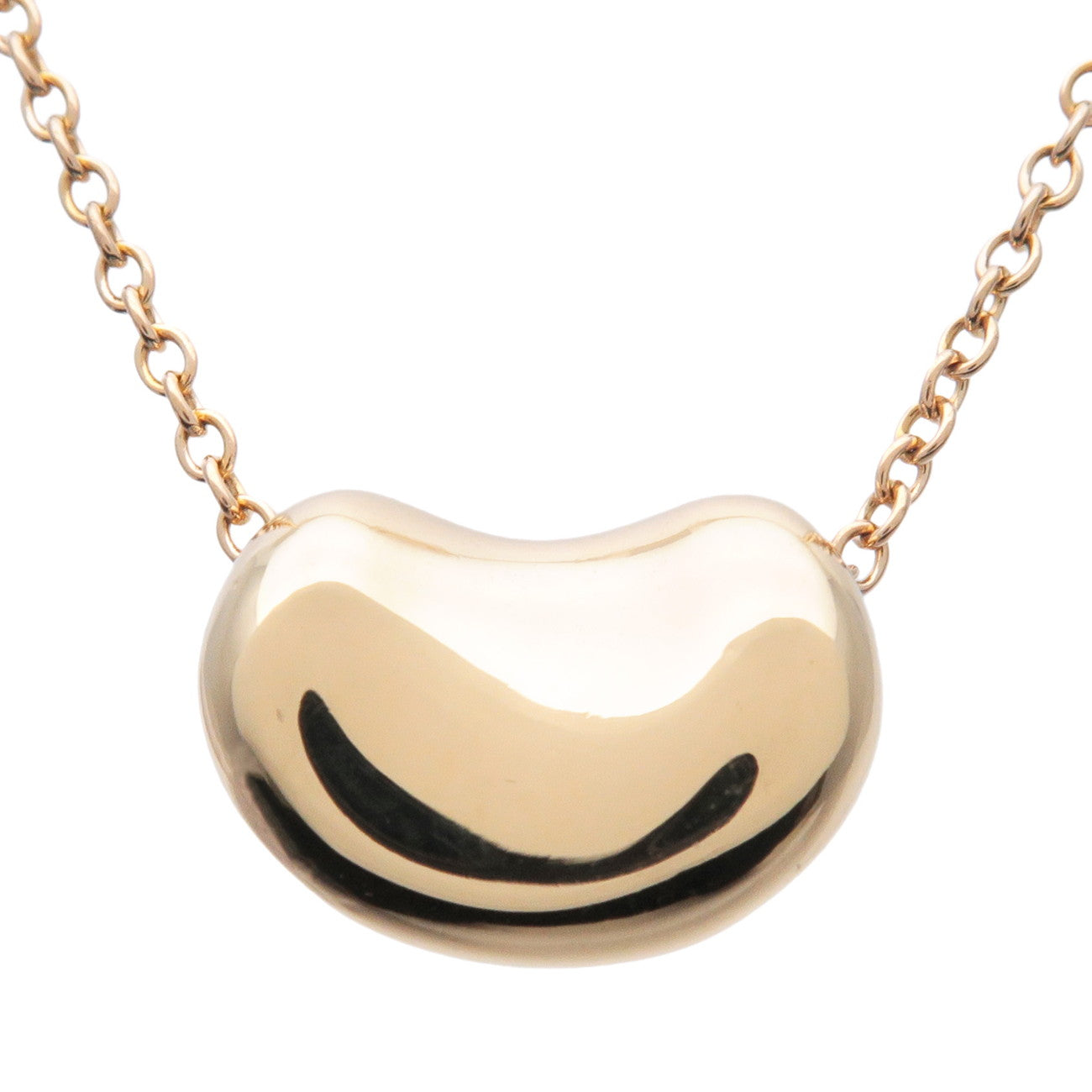Tiffany & Co Bean Necklace Small K18 750YG Yellow Gold