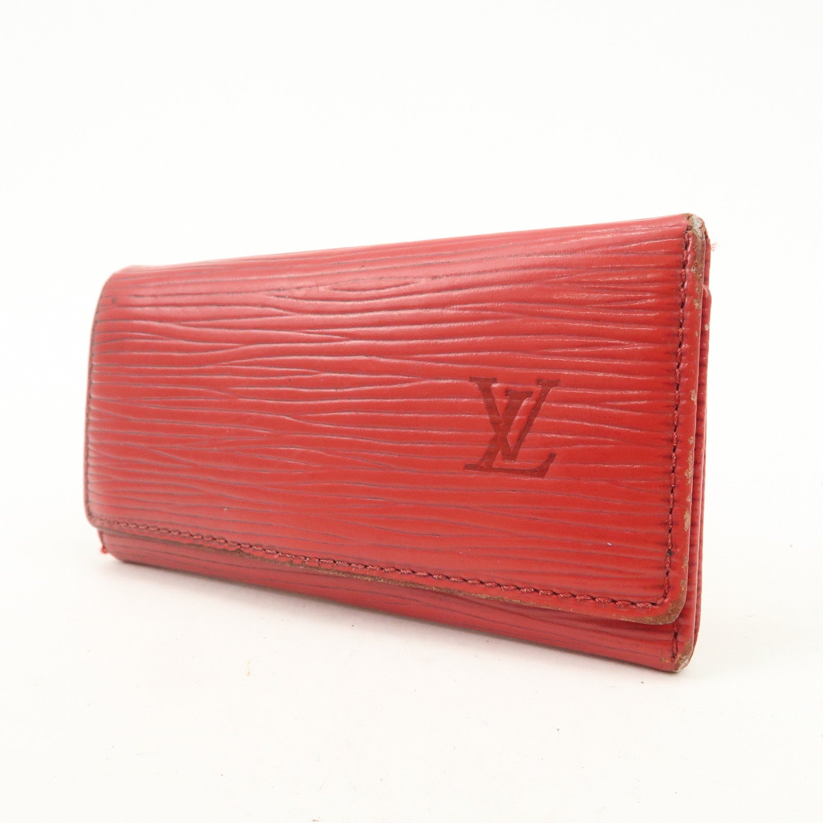 Louis Vuitton Monogram Epi Set of 3 Multicles 4 Key Case Blue Red Used