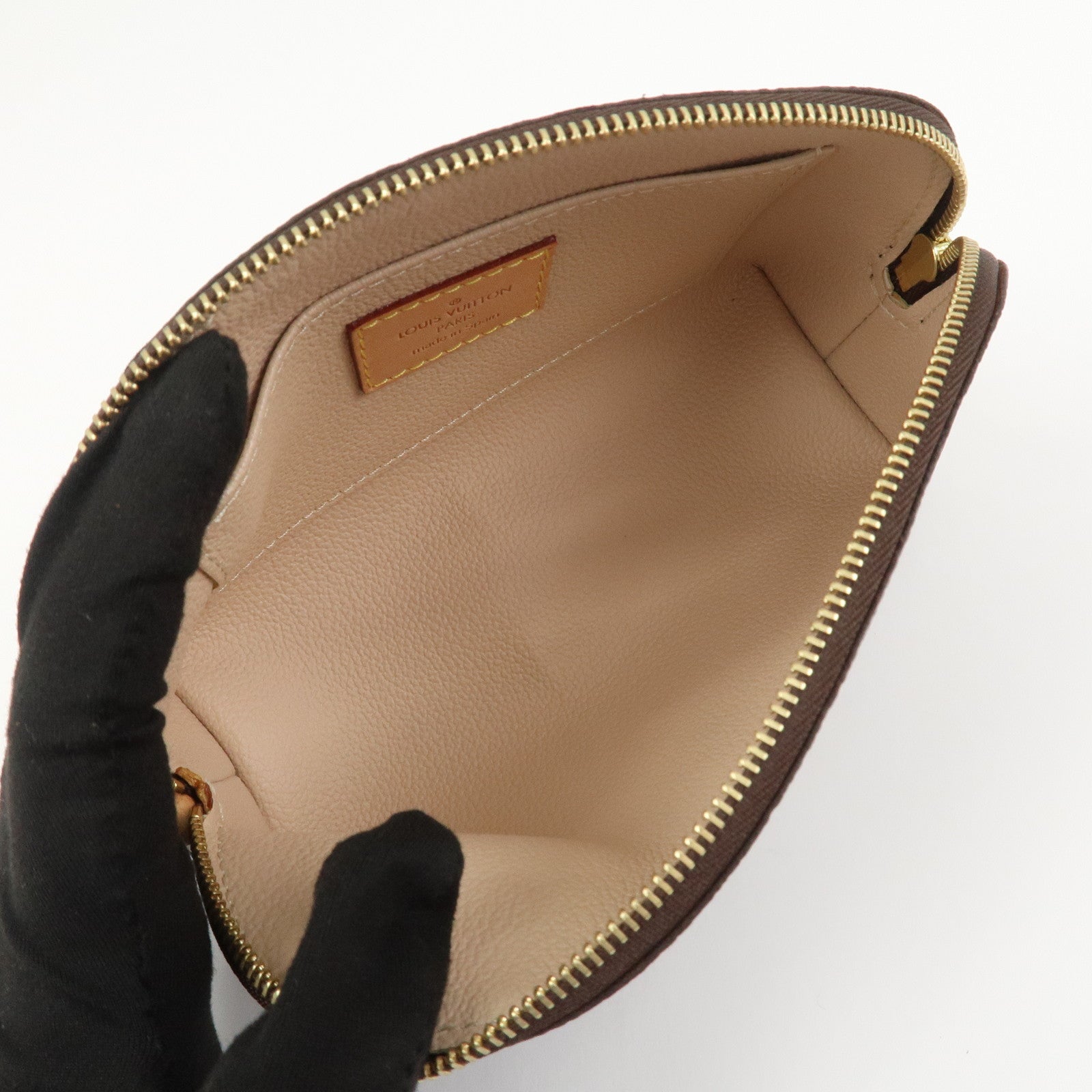 Louis Vuitton Monogram Pochette Cosmetic Pouch Brown M47515