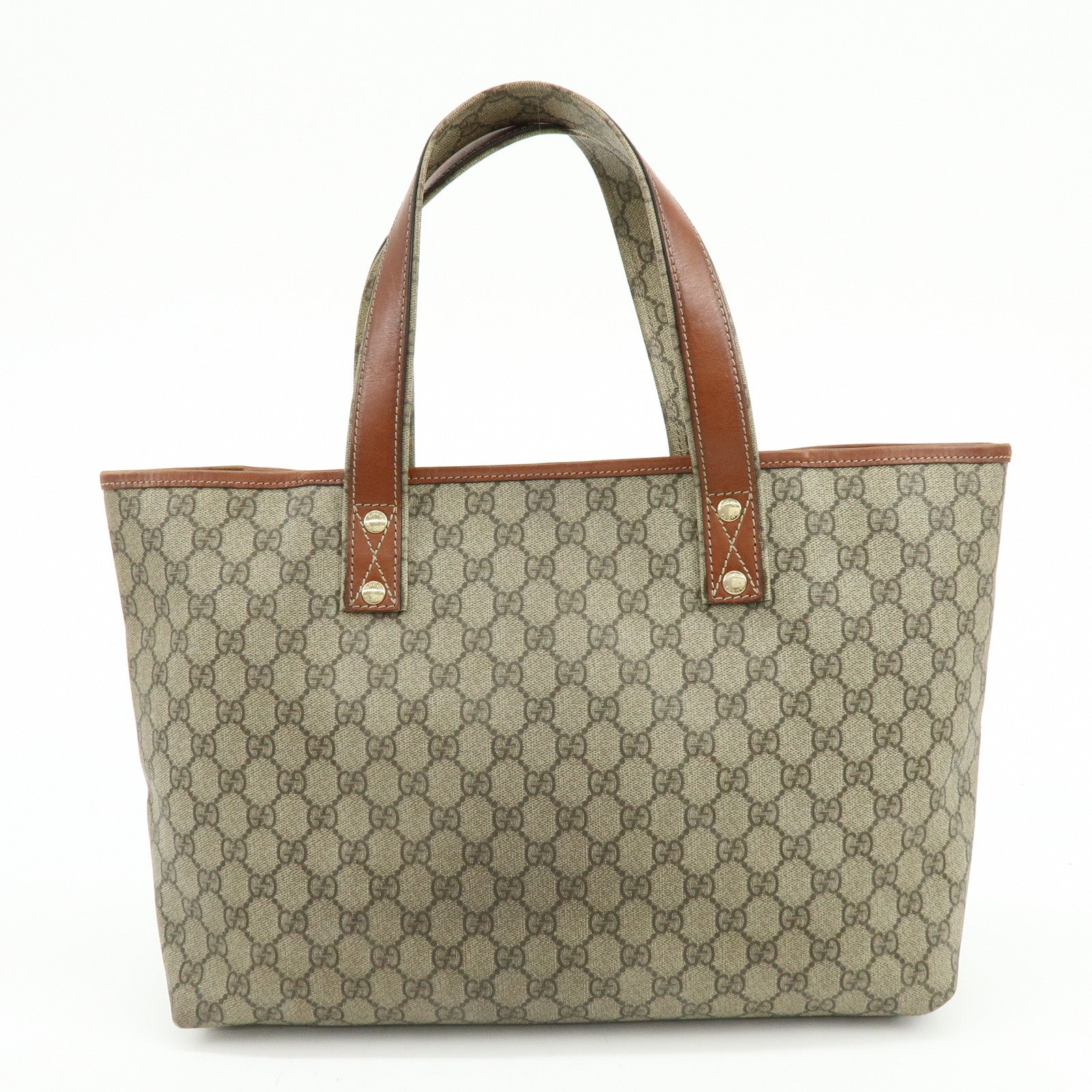 GUCCI GG Supreme Leather Sherry Tote Bag Shoulder Bag 211134