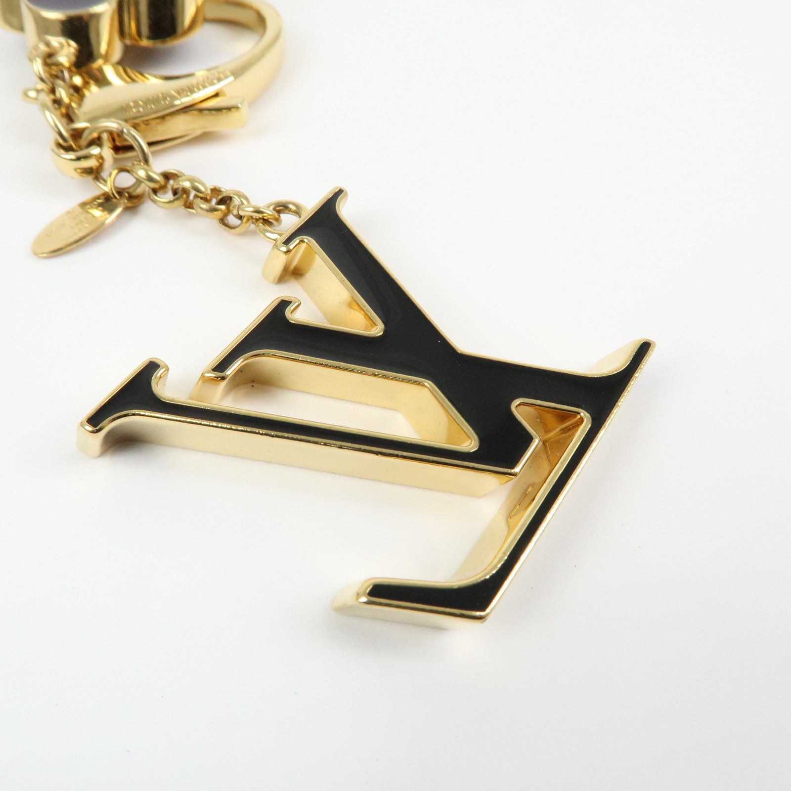 Louis Vuitton Fleur de Monogram Key Chain Bag Charm Gold M67119
