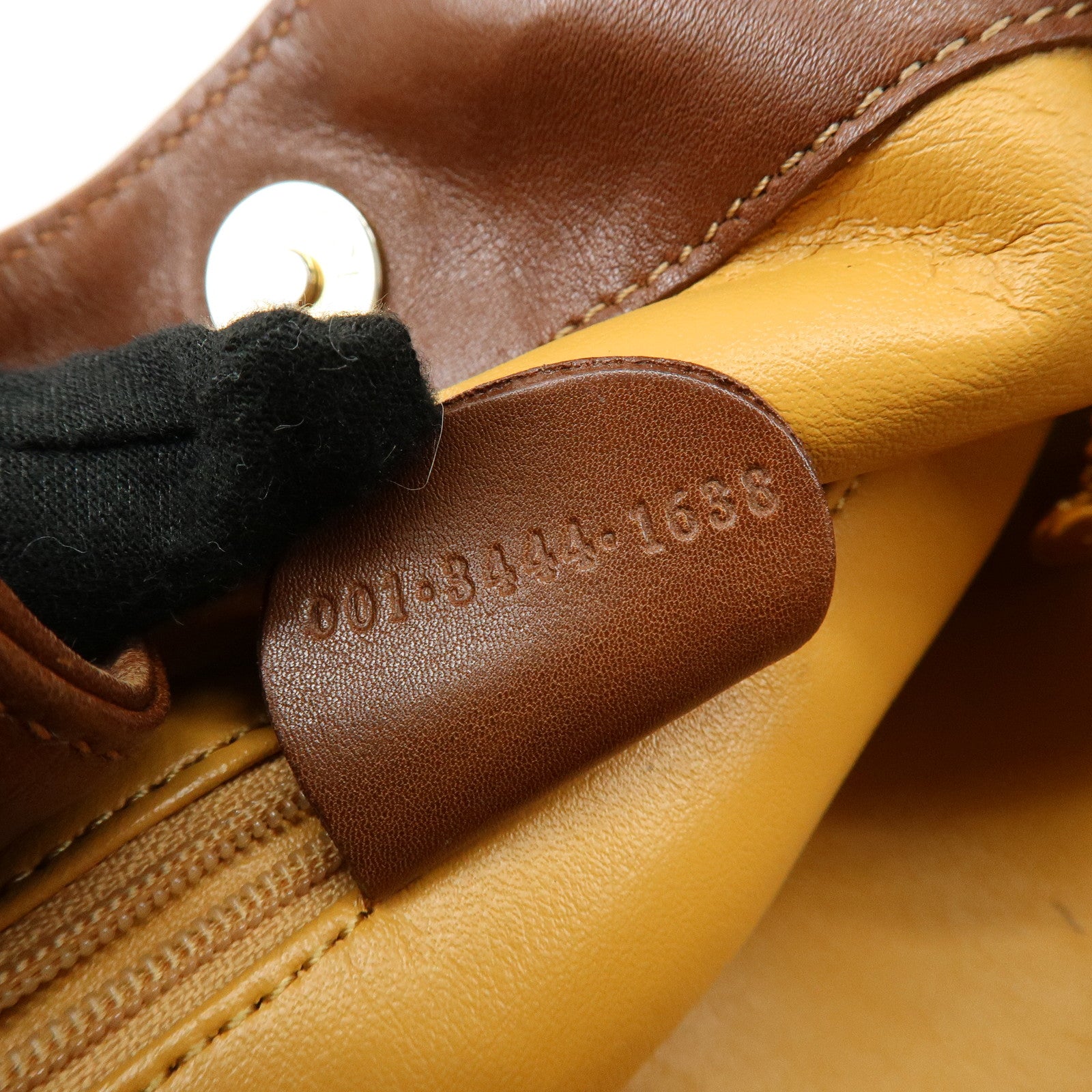 GUCCI Bamboo Leather 2Way Bag Shoulder Bag Brown 001.3444