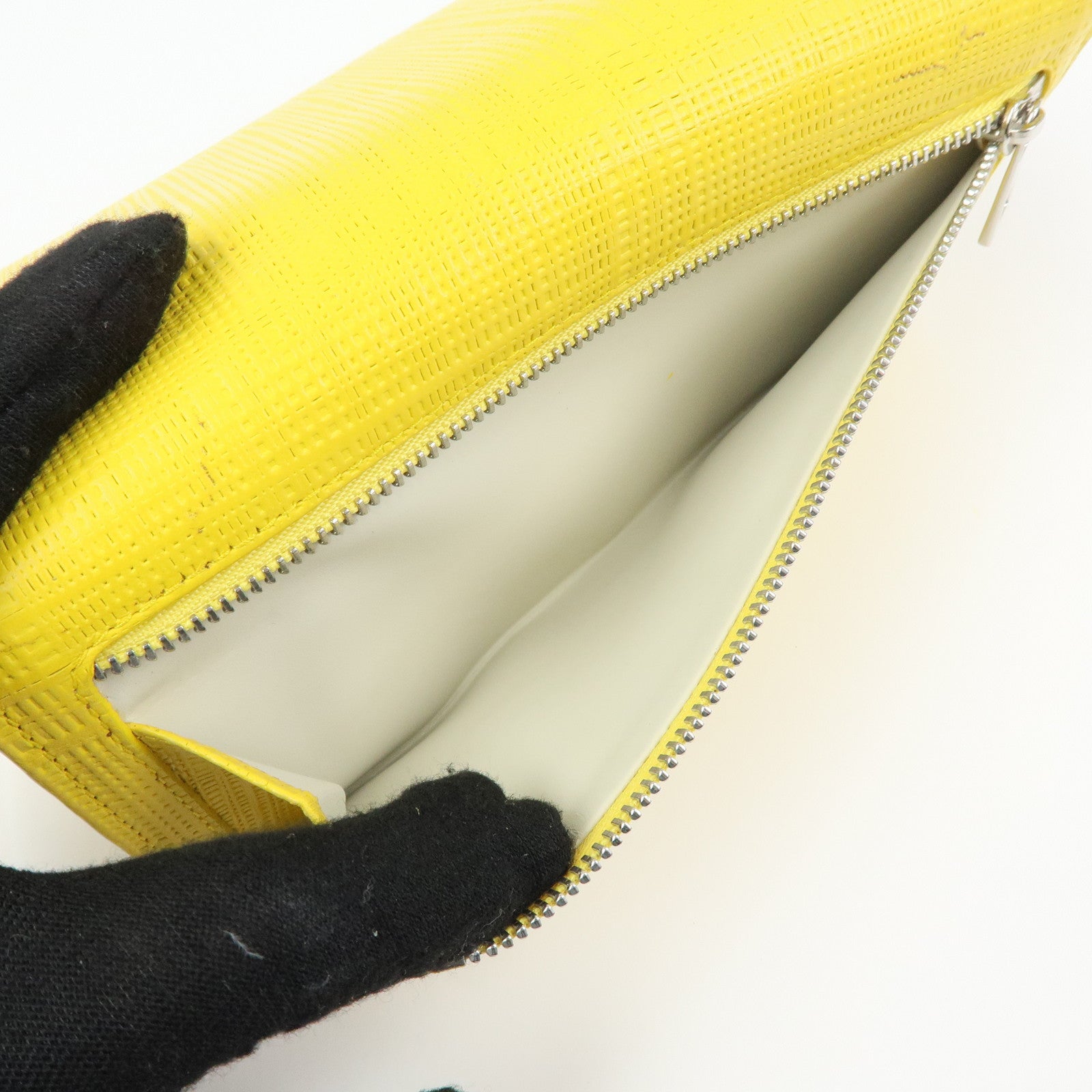 LOEWE Anagram Calf Bi-fold Leather Long Wallet Yellow