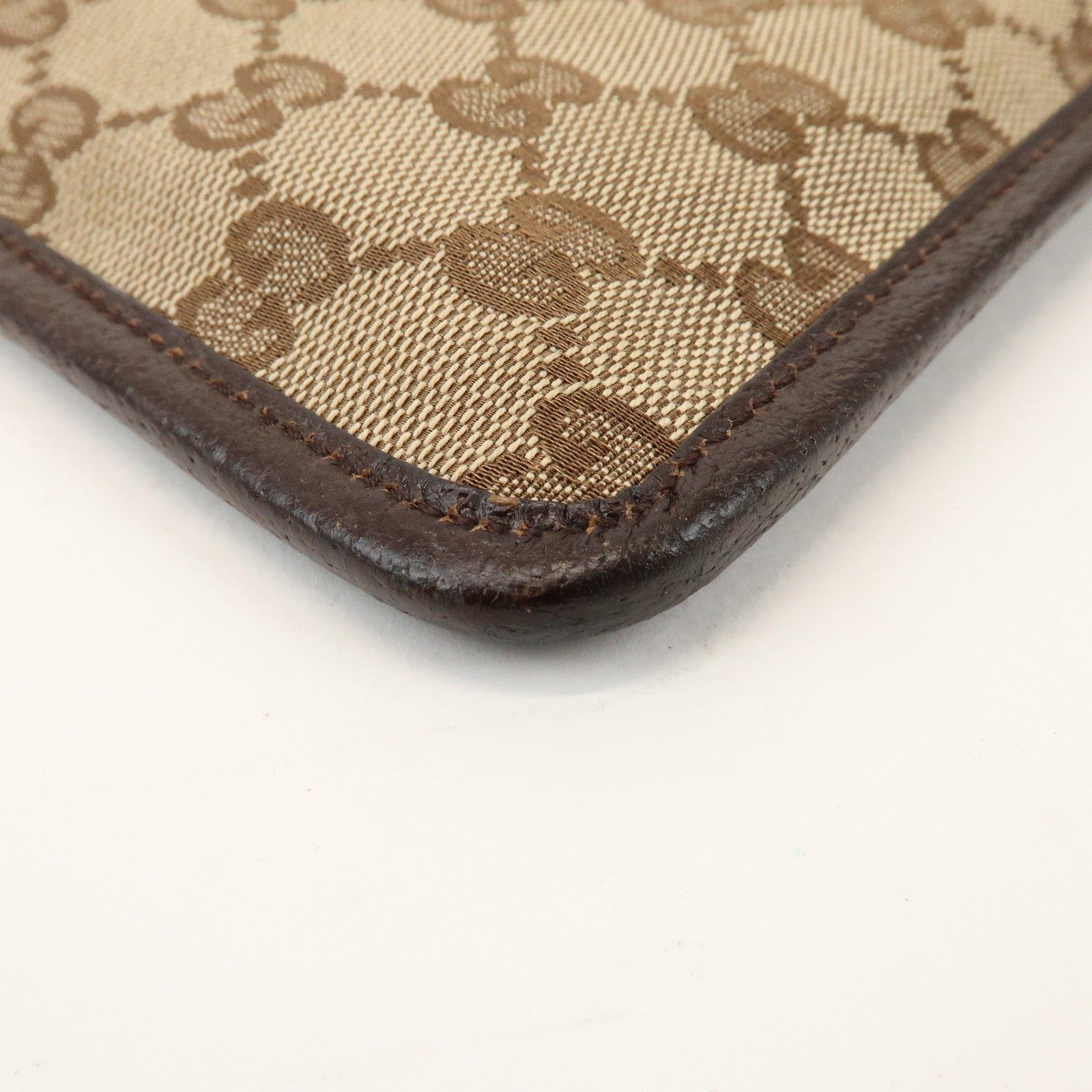 GUCCI GG Canvas Leather Shoulder Crossbody Bag Beige Brown 27639