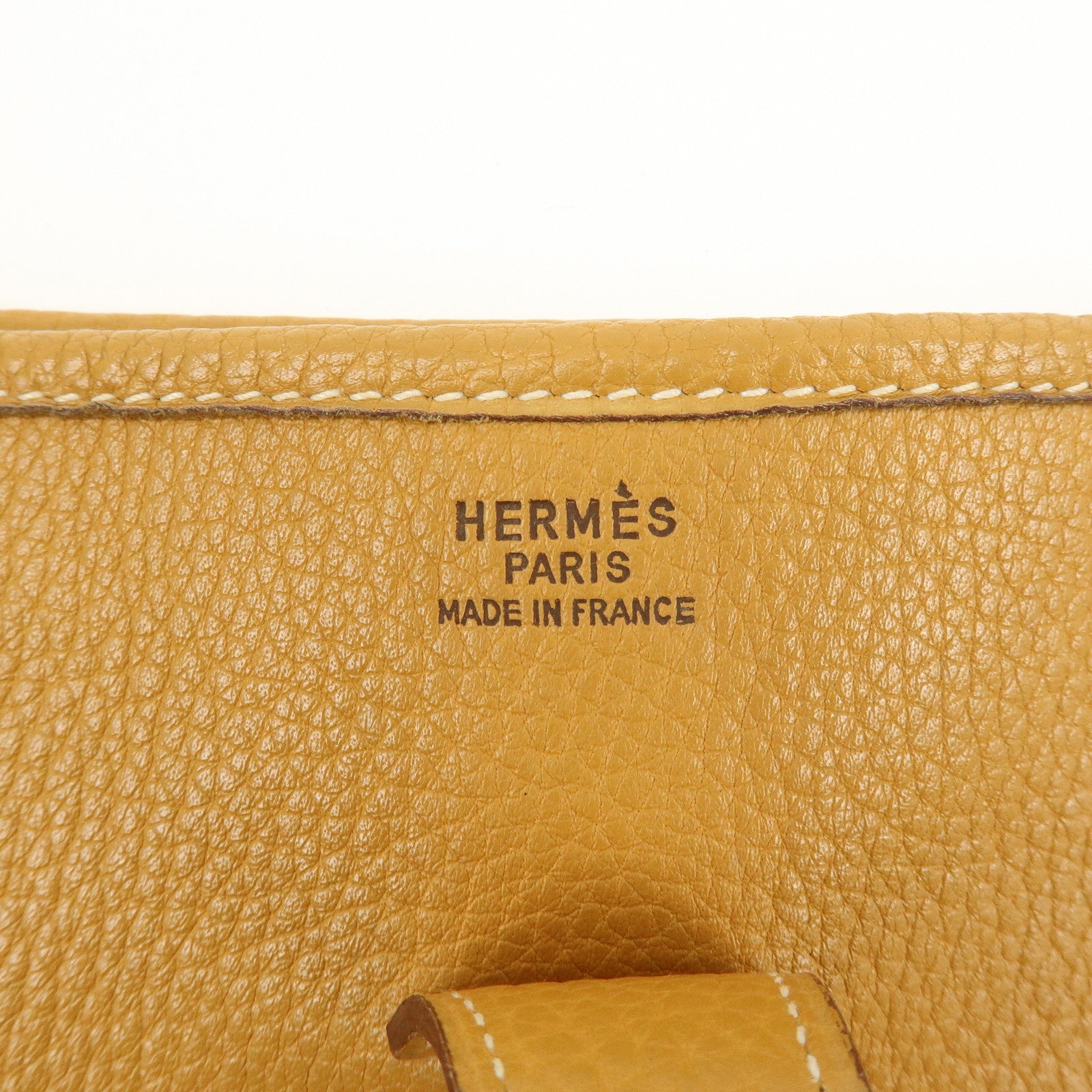 HERMES Evelyne 1GM Taurillon Clemence Shoulder Bag ◯Y Stamped Brown