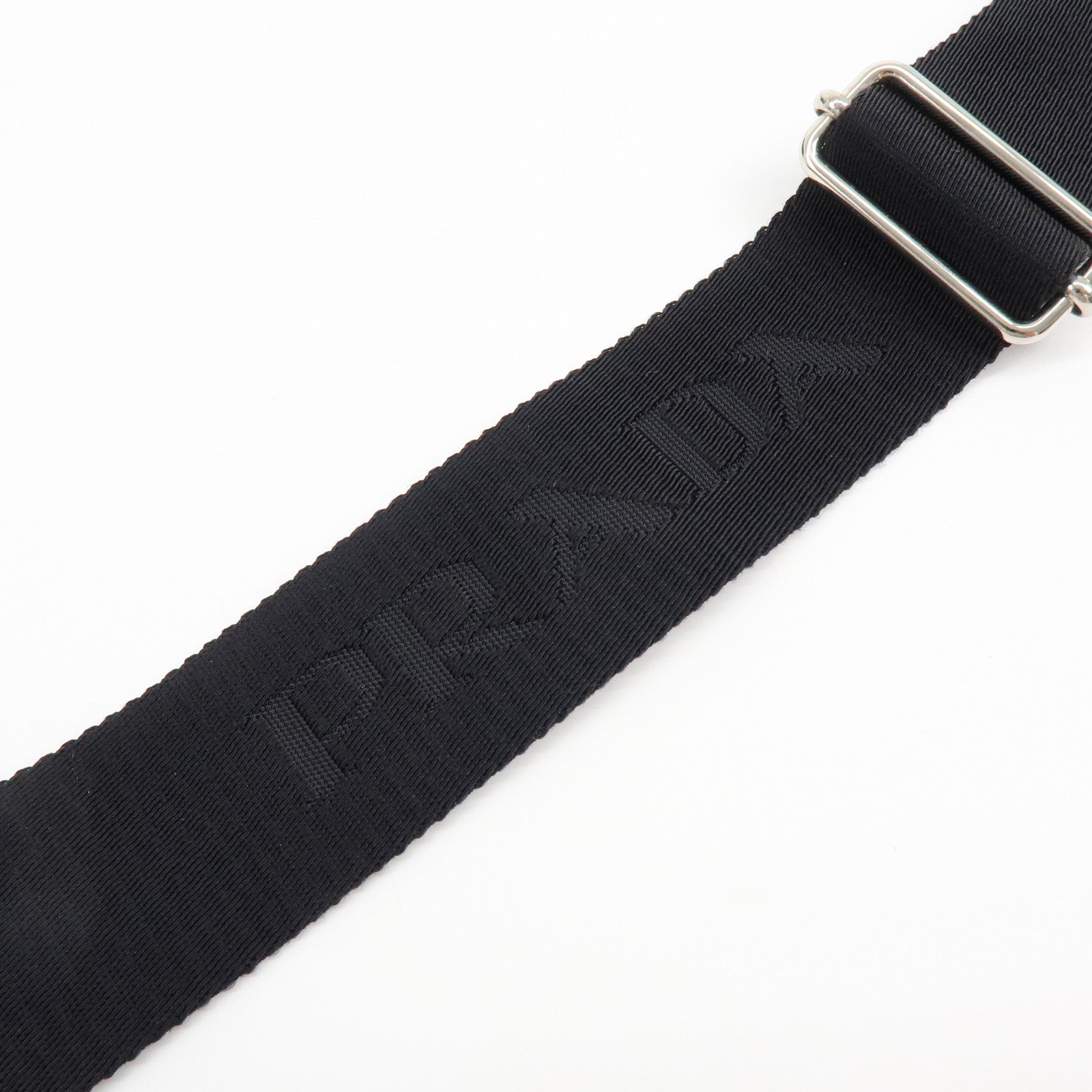 PRADA Logo Denim 2Way Bag Hand Bag Shoulder Bag Navy 1BG244