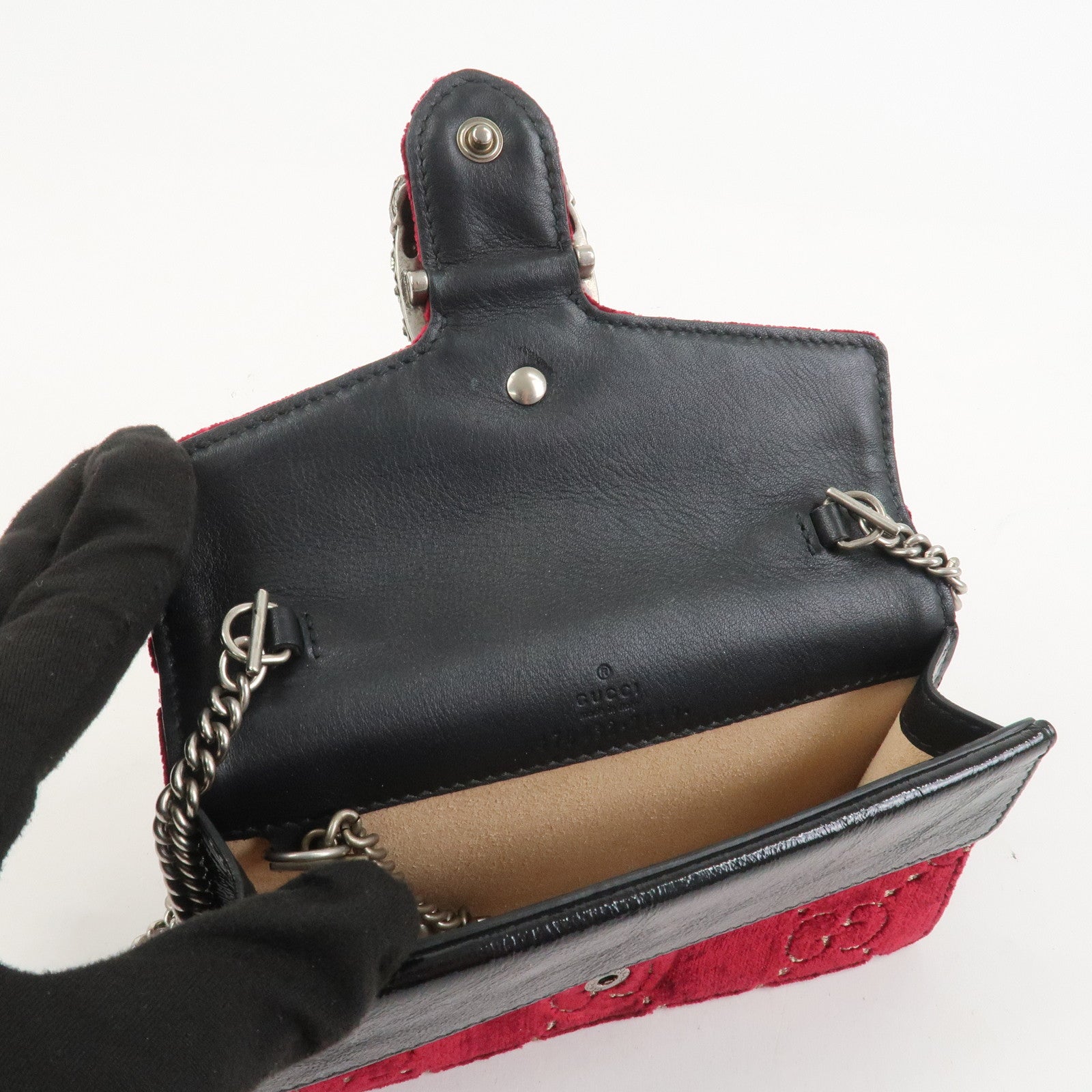 GUCCI Dionysus Super Mini Bag Leather Chain Shoulder Bag 476432