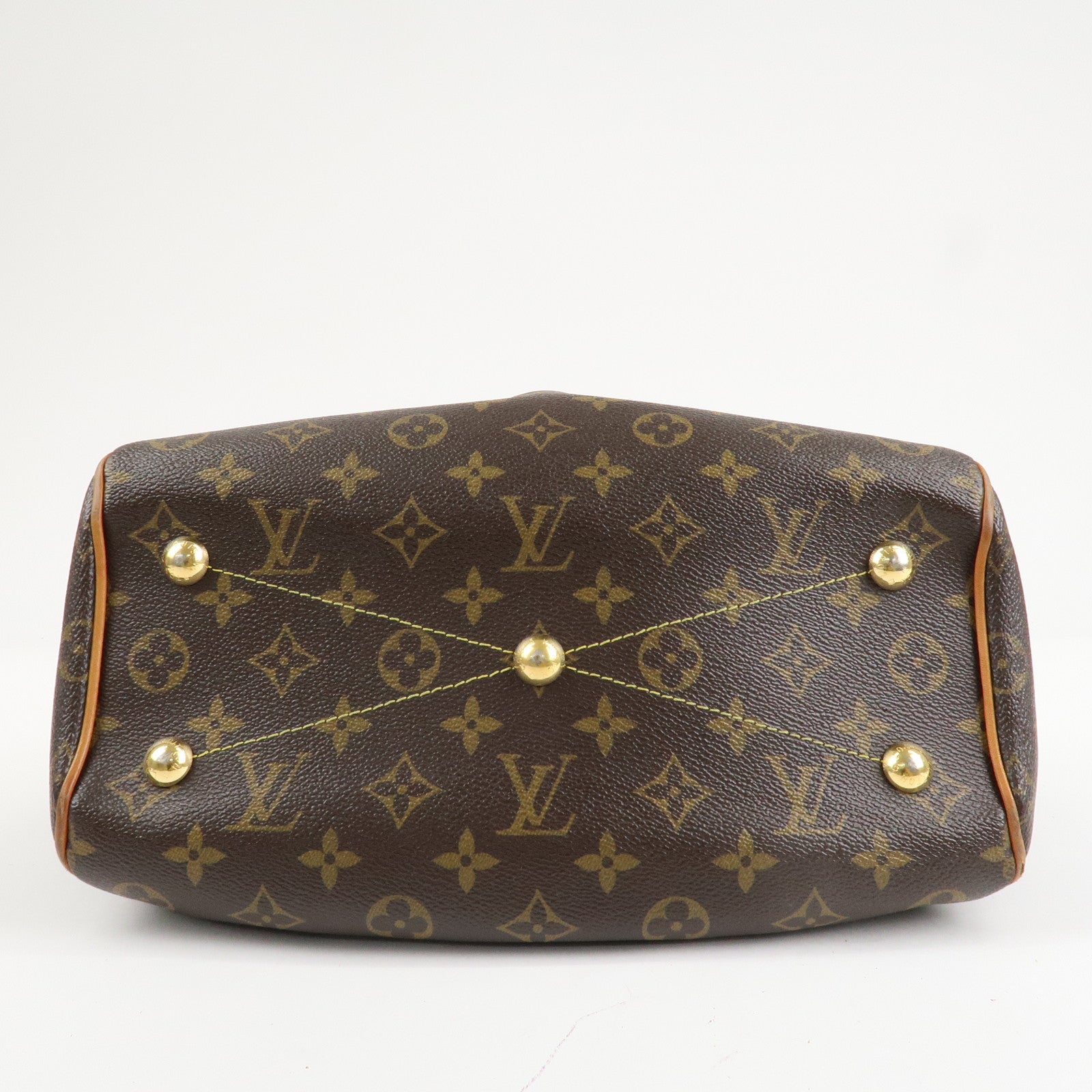 Louis Vuitton Monogram Tivoli PM Hand Bag Shoulder Bag Brown M40143 Used