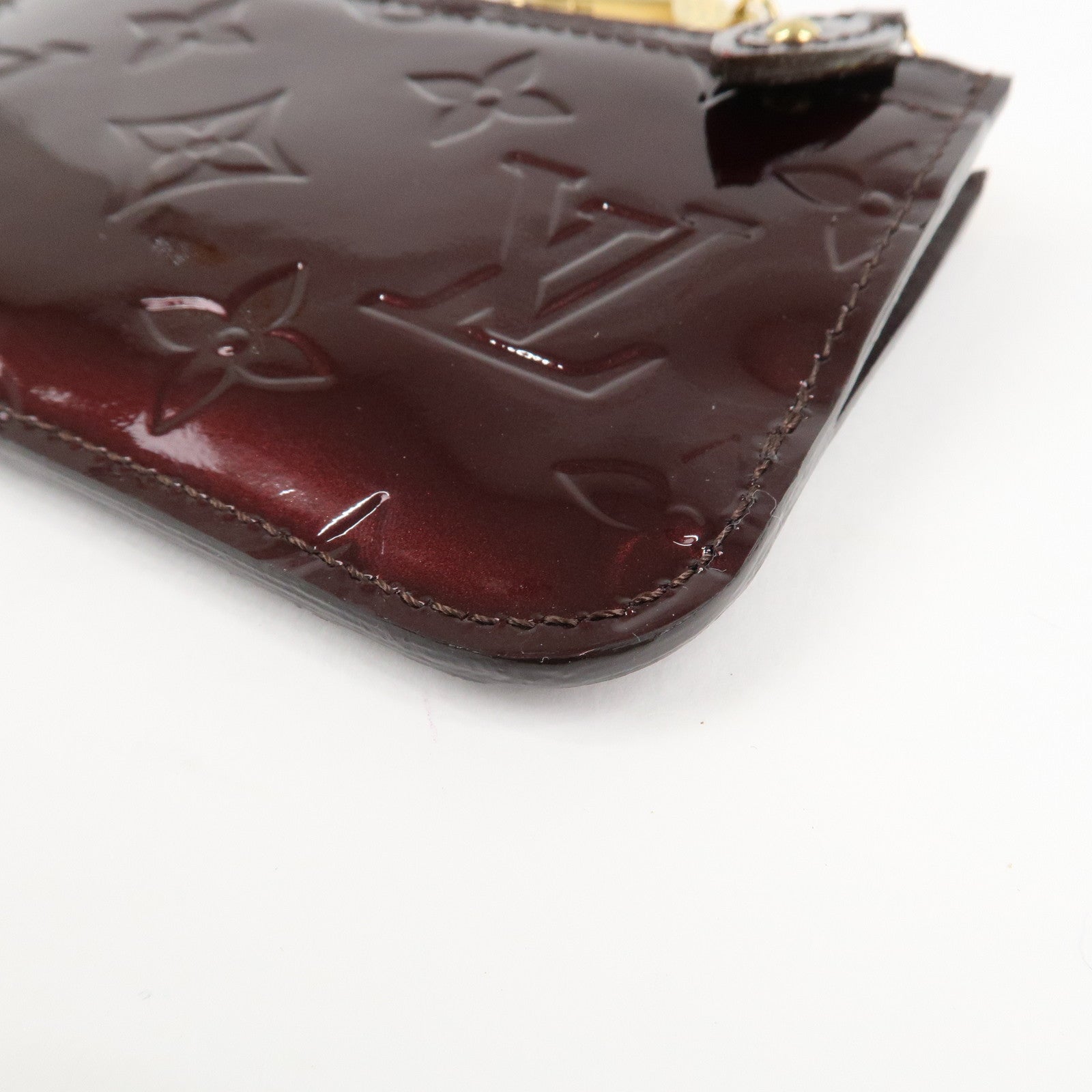 UsedLouis Vuitton Vernis Pochette Cles Coin Case Amarante M93557