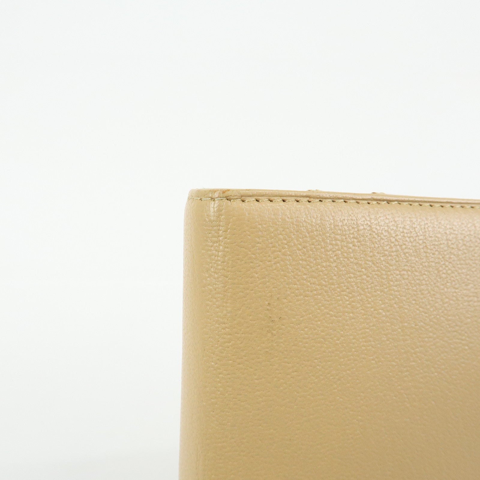 CHANEL COCO Mark Calf Skin Agenda Cover Planner Cover Beige