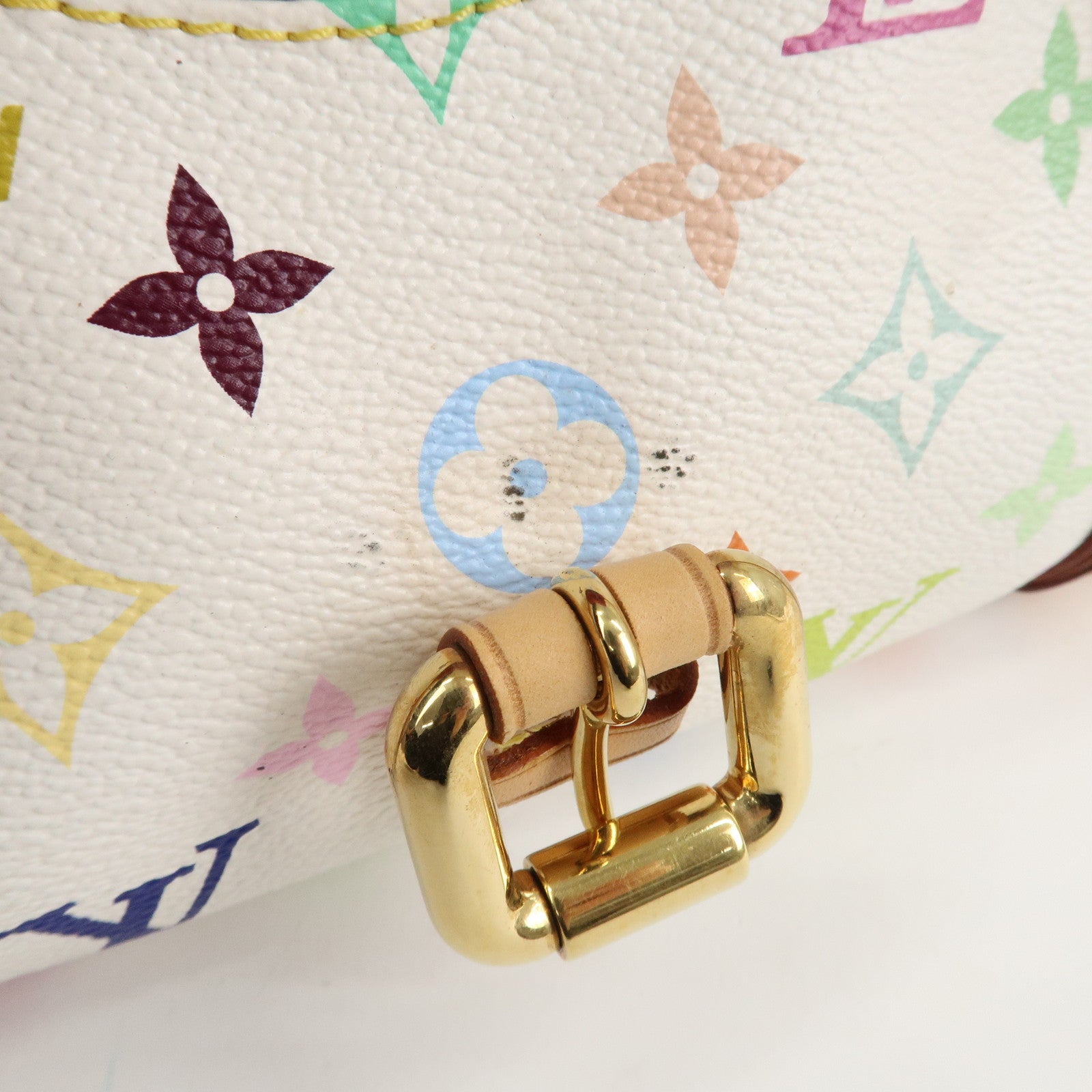 Louis Vuitton Monogram Multicolor Priscilla Hand Bag Blanc M40096 Used