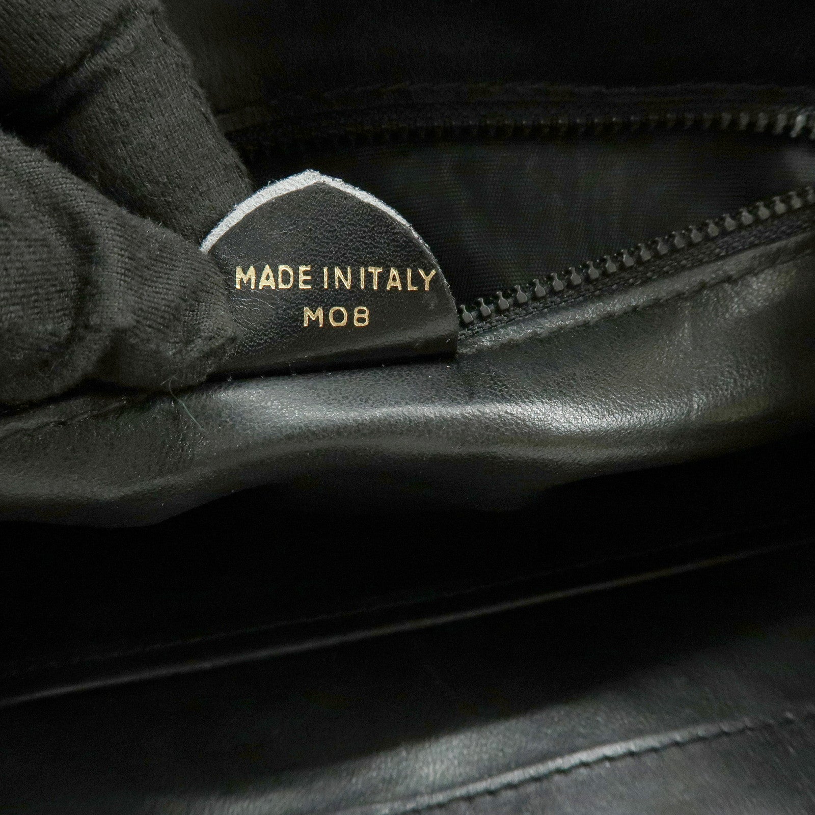 CELINE Leather Tote Bag Chain Shoulder Bag Black