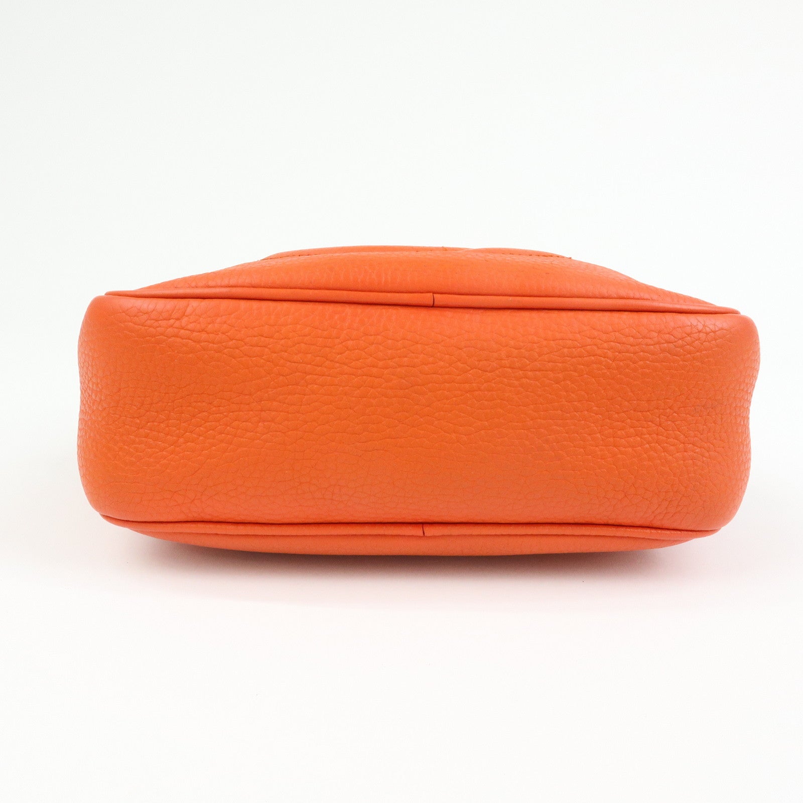 GUCCI SOHO Small Disco Leather Shoulder Bag Orange 308364