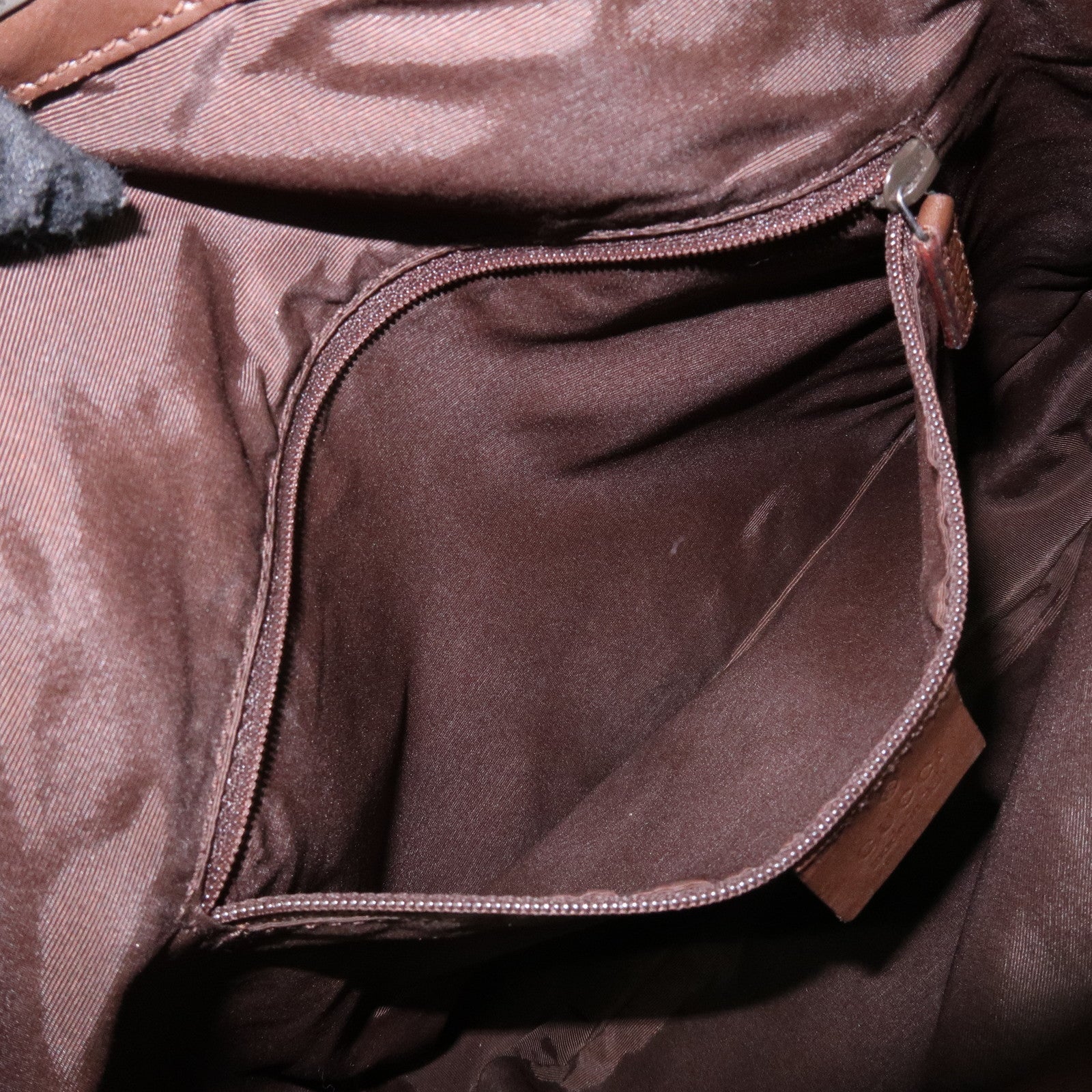 GUCCI Bamboo GG Canvas Leather 2Way Bag Brown 001・4095・001553