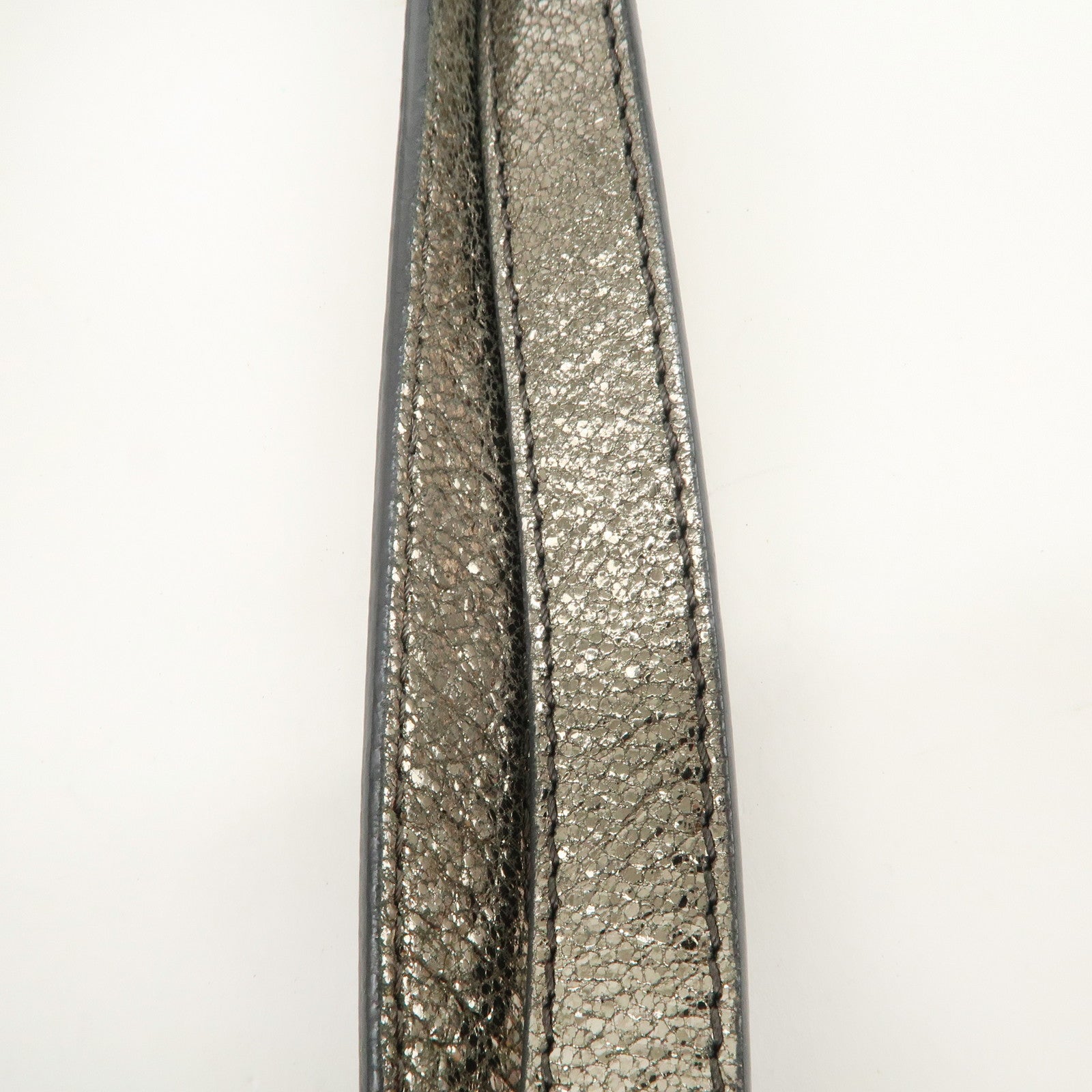 JIMMY CHOO Sophia Studs Leather Tote Bag Shoulder Bag Silver