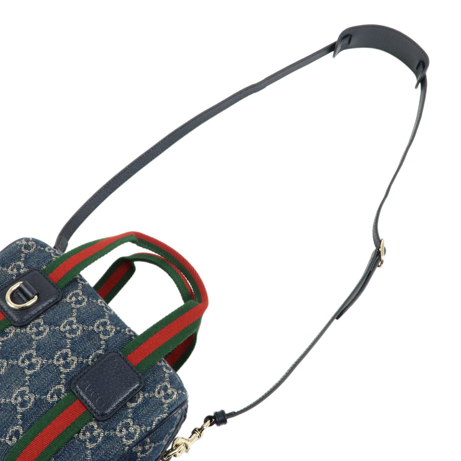 GUCCI Sherry Ophidia GG Denim Leather 2Way Hand Shoulder Bag 859975