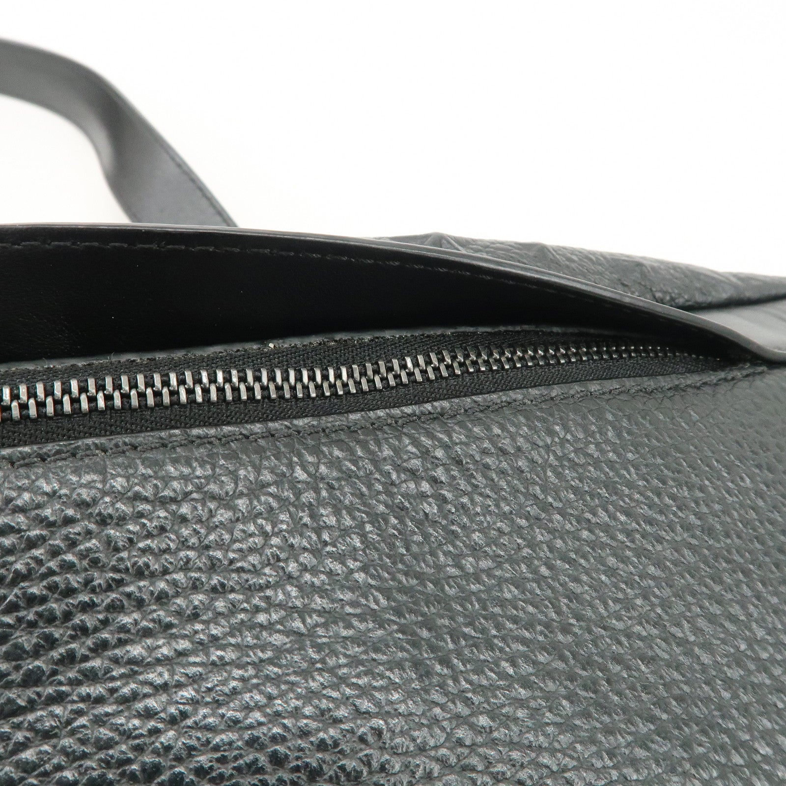 JIMMY CHOO Leather Waist Bag Crossbody Bag Black Silver Hardware Used