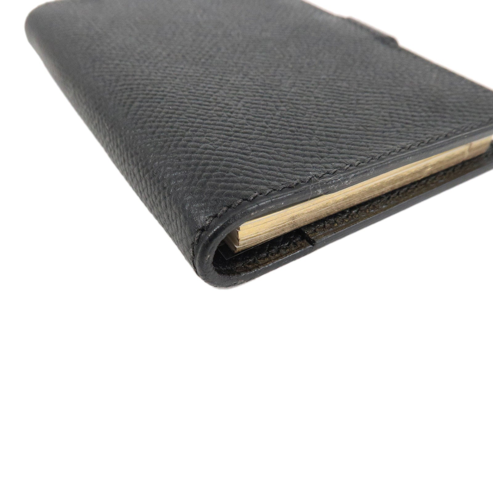 HERMES Agenda PM Epsom Leather Planner Cover Black Used