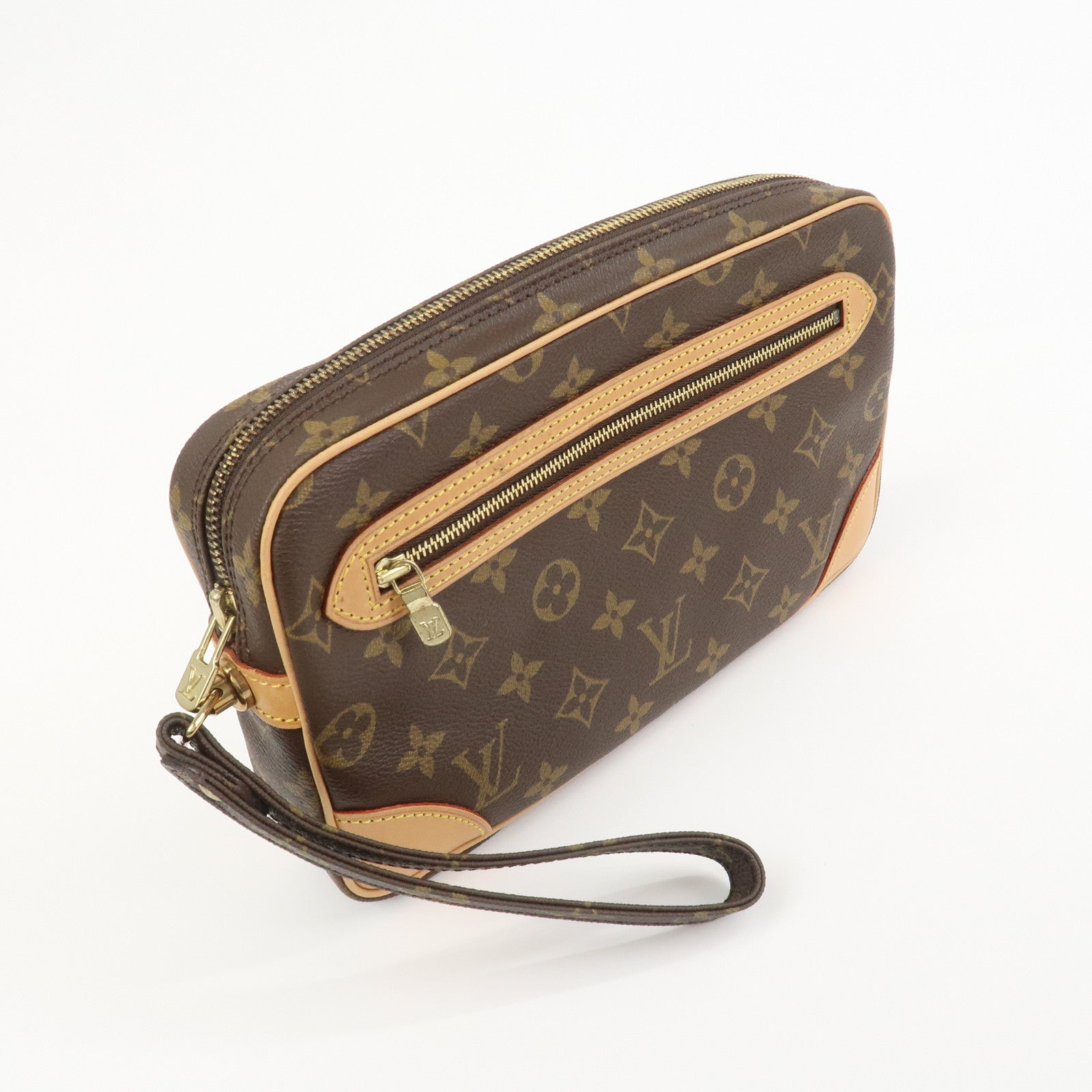 Louis Vuitton Monogram Marly Dragonne GM Clutch Bag Brown M51825