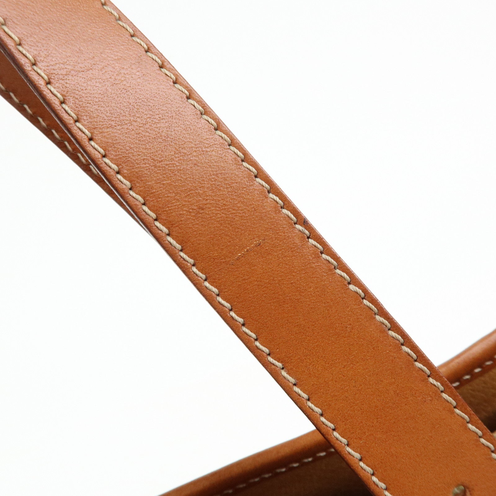 CELINE Macadam PVC Leather Tote Bag Hand Bag Shoulder Bag Brown