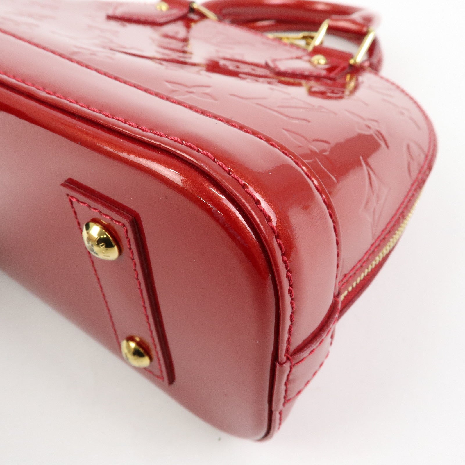 Louis Vuitton Monogram Vernis Alma BB 2Way Bag Red M91606