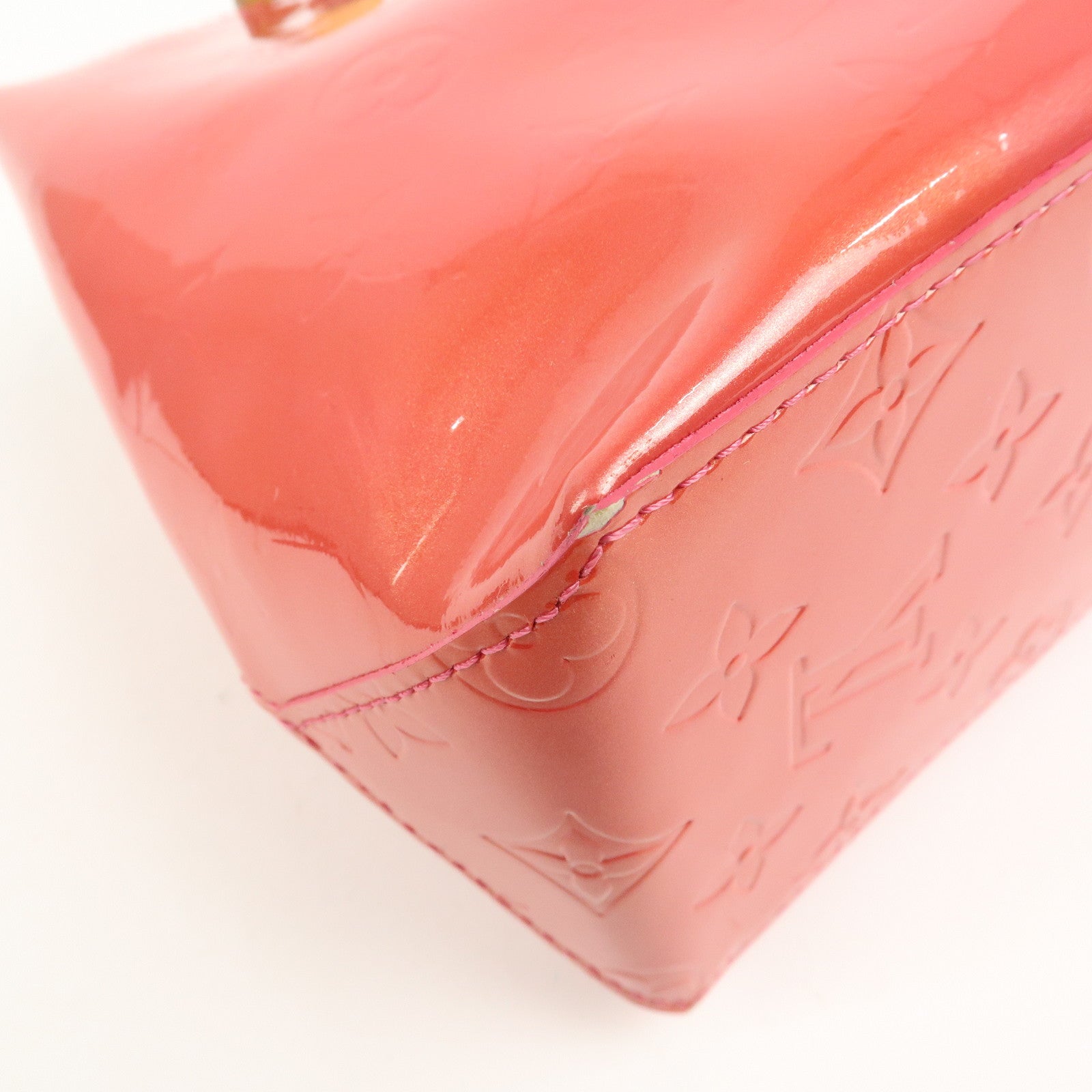 Louis Vuitton Monogram Vernis Lead PM Hand Bag Framboise M9132F