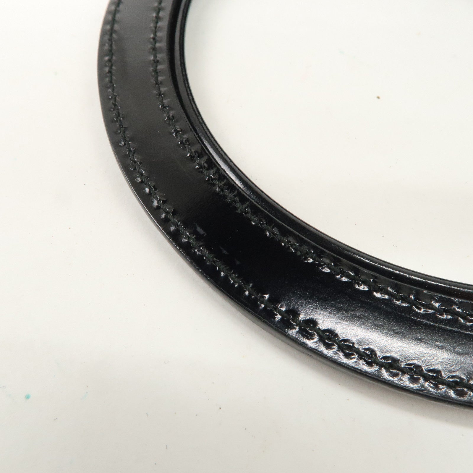 Ferragamo Gancini Leather Hand Bag Black Gold Hardware Used