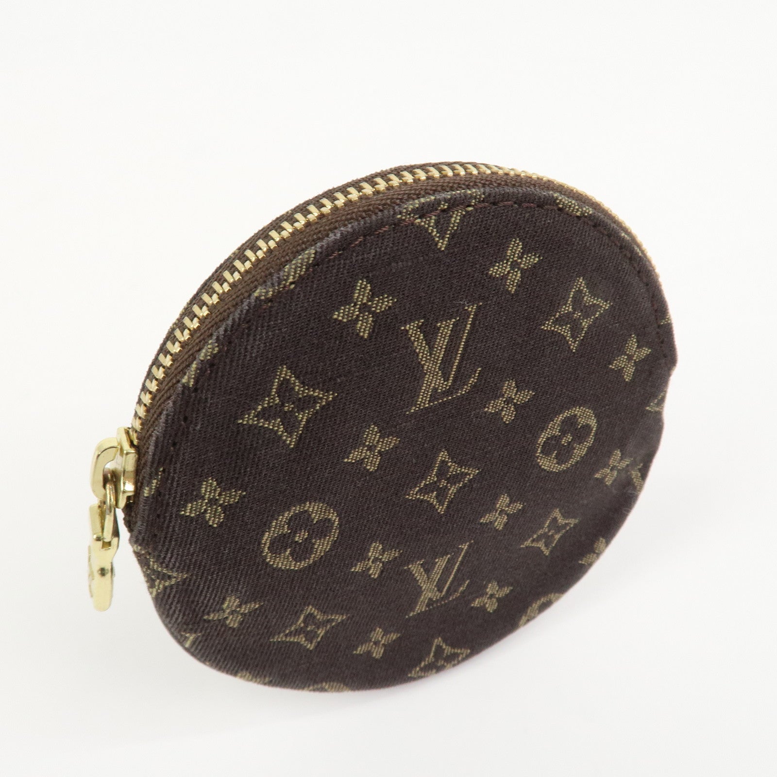 Louis Vuitton Mini Lin Porte Monnaie Round Coin Case M92453