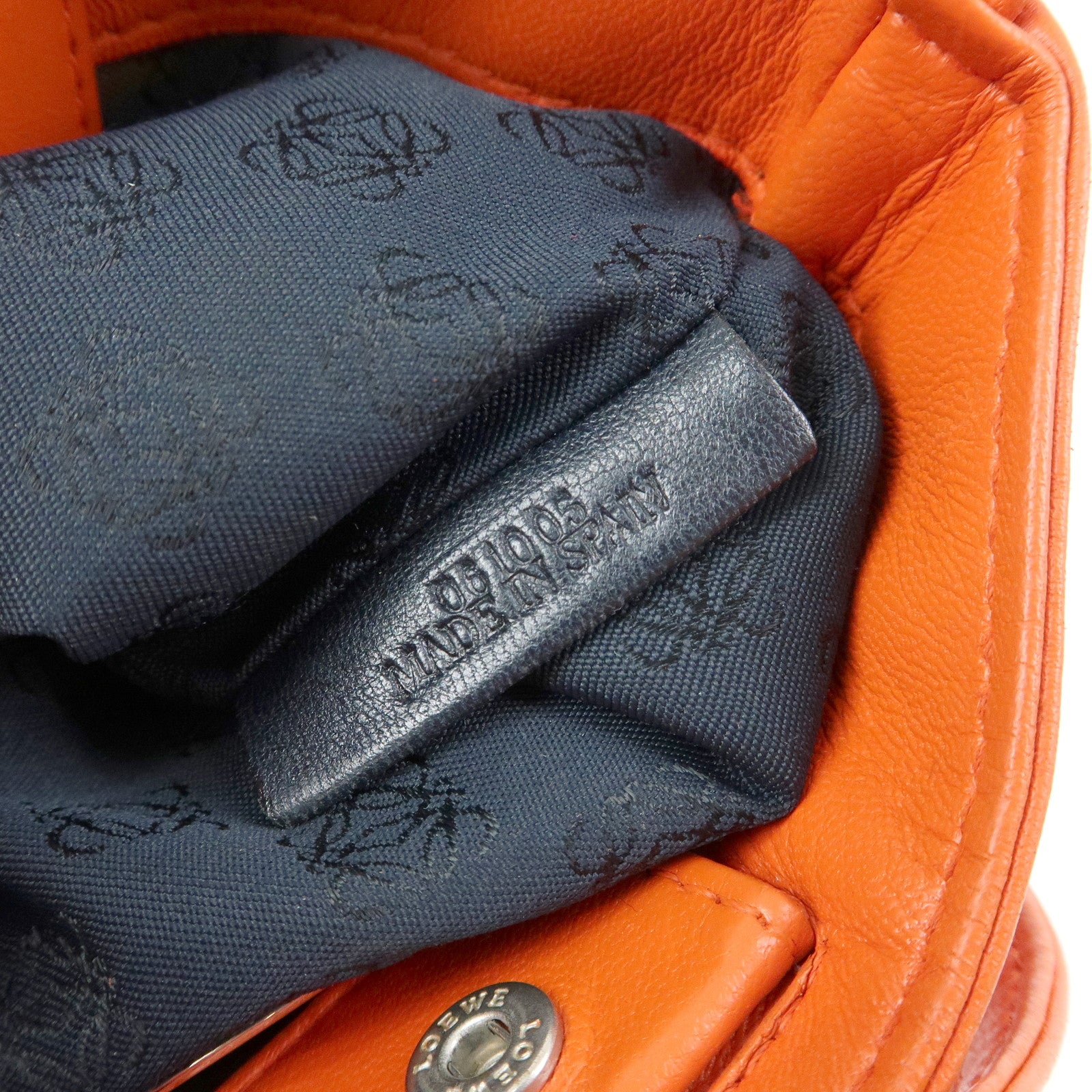 LOEWE Anagram Nappa Leather Mini Shoulder Crossbody Bag Orange