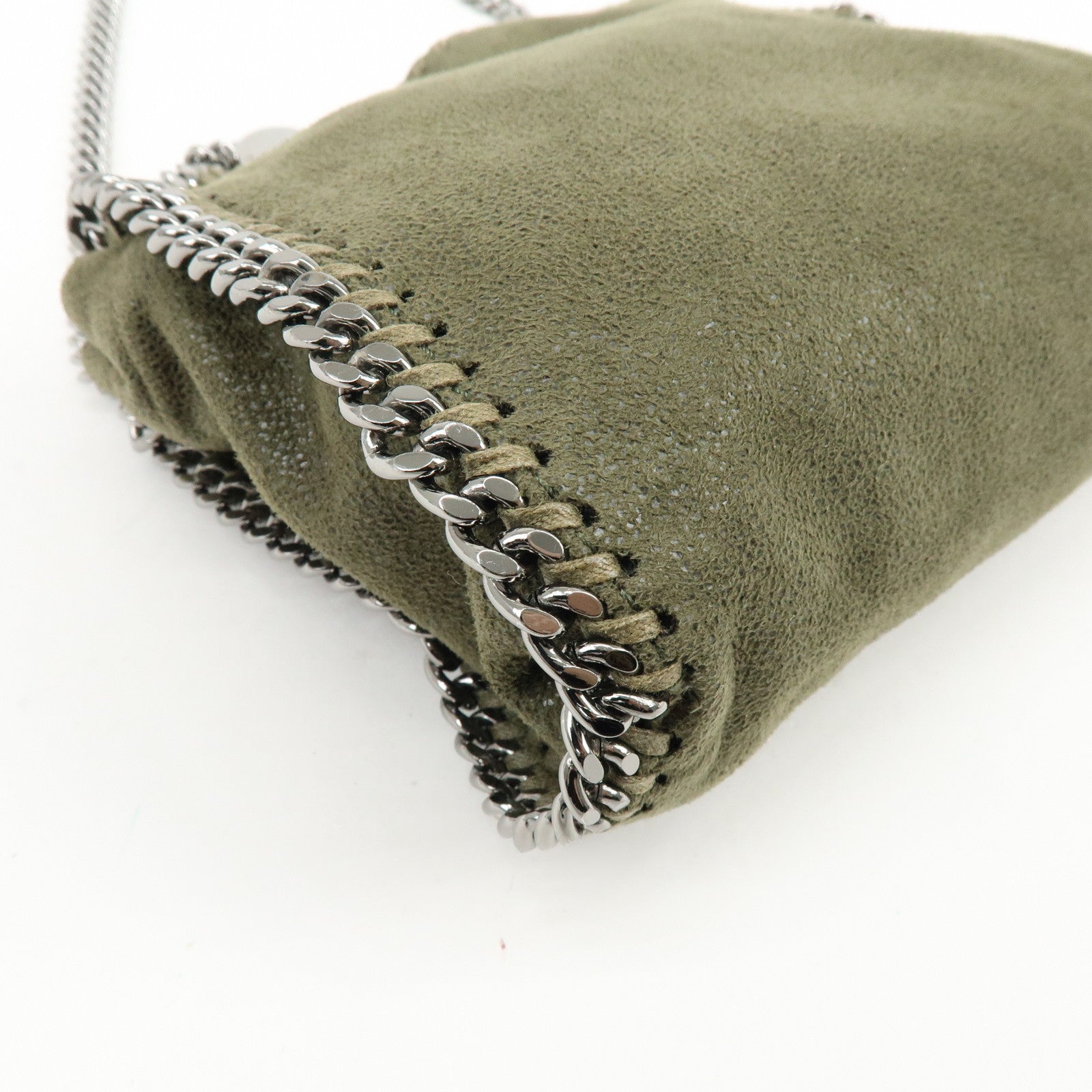 STELLA MCCARTNEY Falabella Mini Faux Leather 2Way Bag Khaki