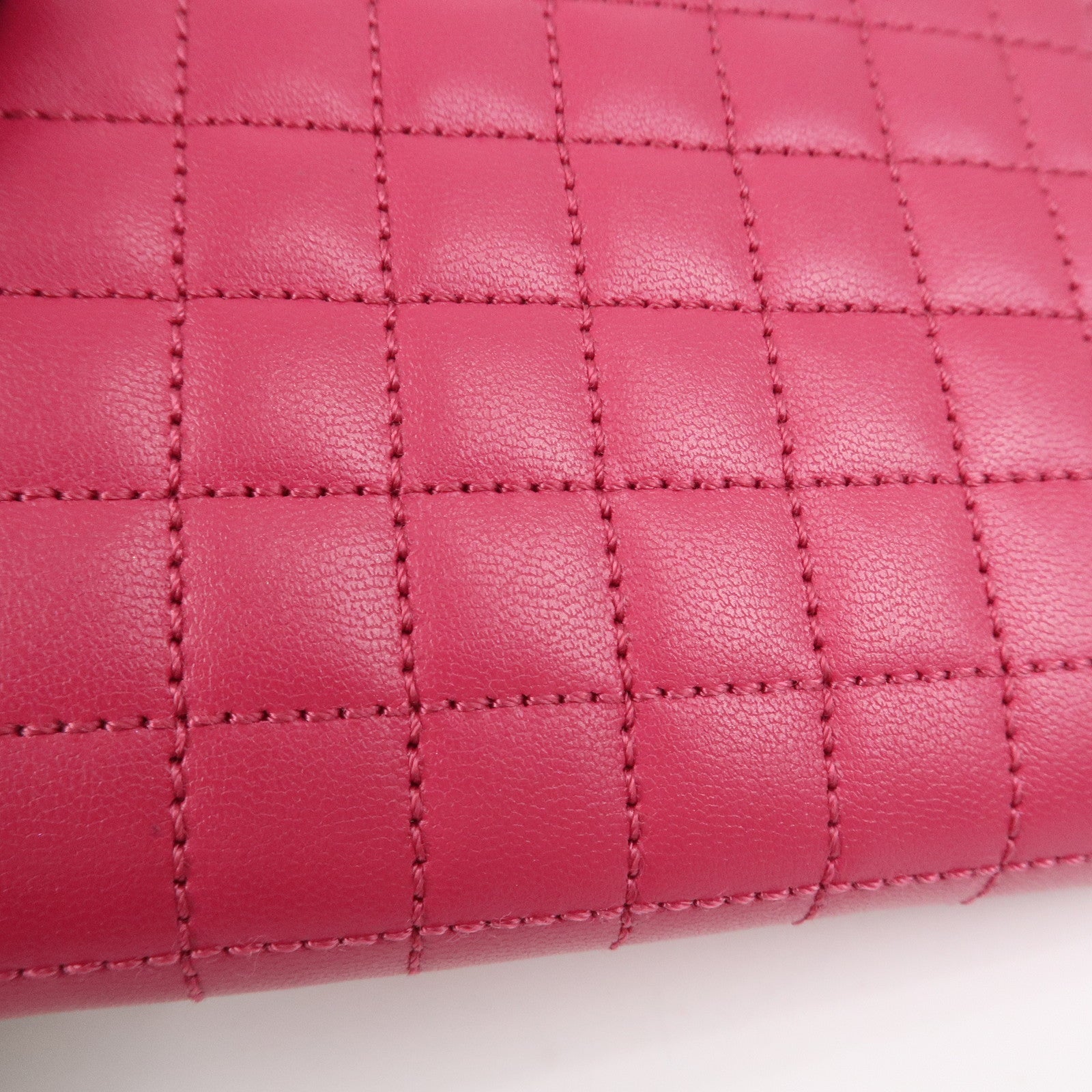 CELINE Logo Leather Coin Case Coin Purse Pink