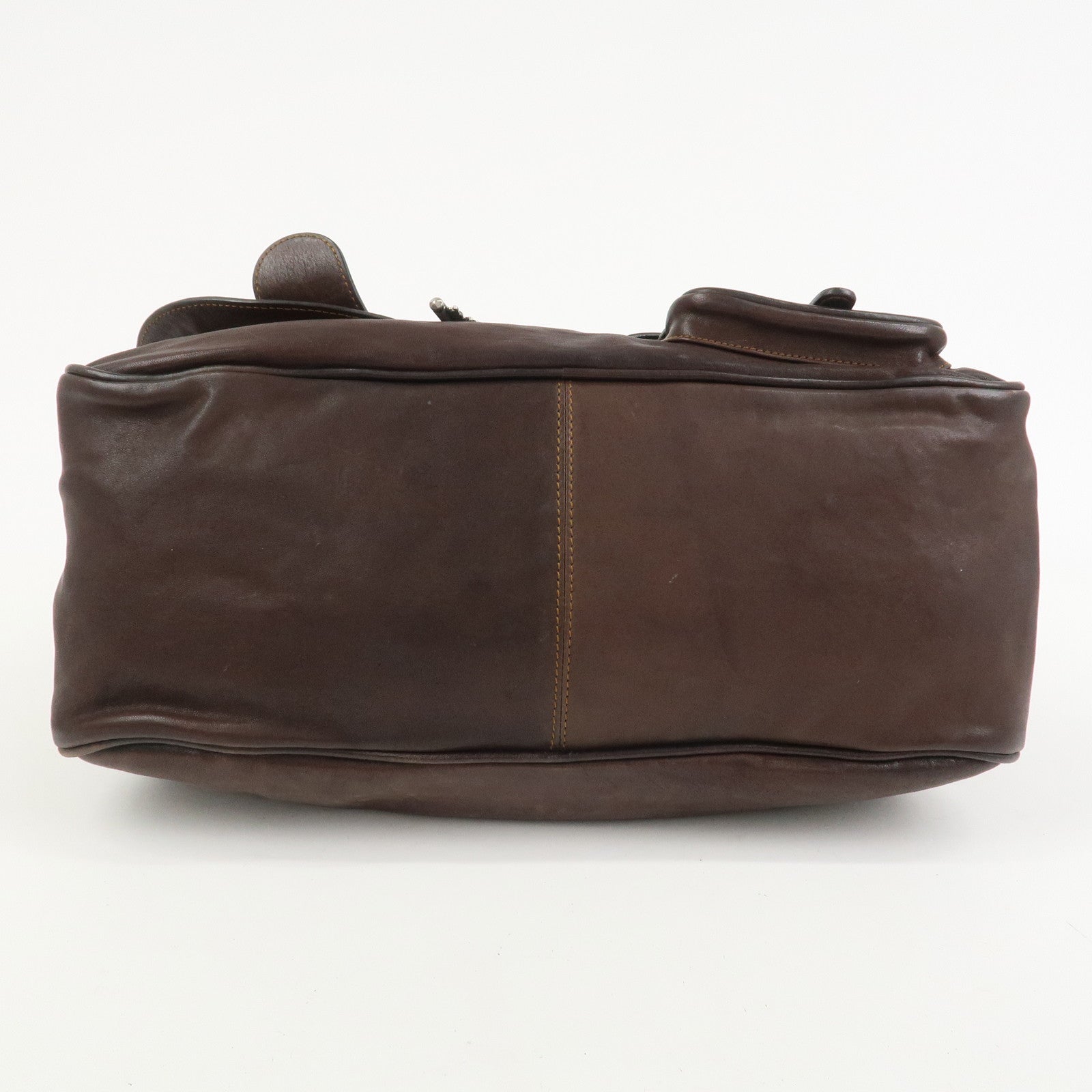 Christian Dior Gaucho Leather Shoulder Bag Hand Bag Brown