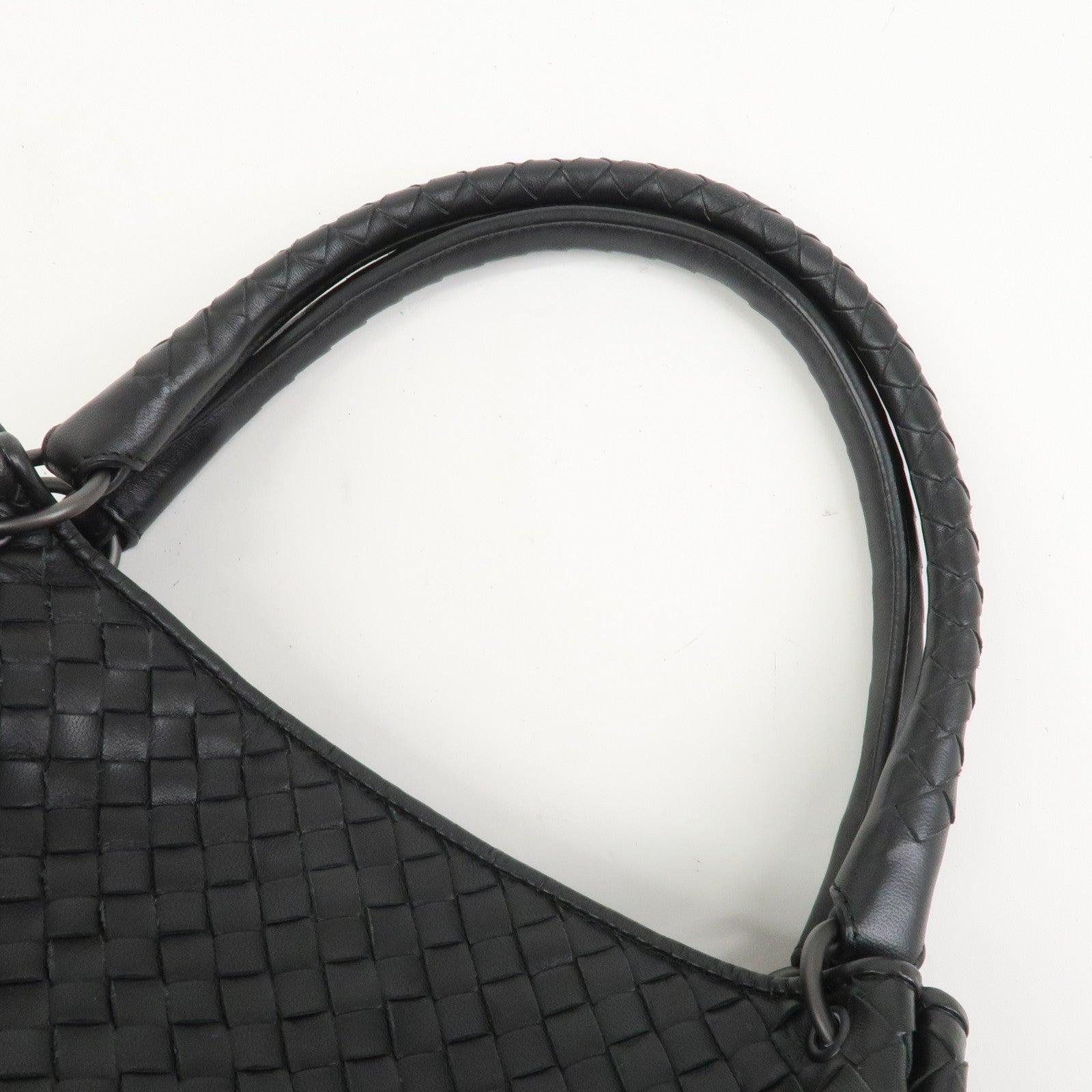BOTTEGA VENETA Intrecciato Leather Tote Bag Hand Bag Black