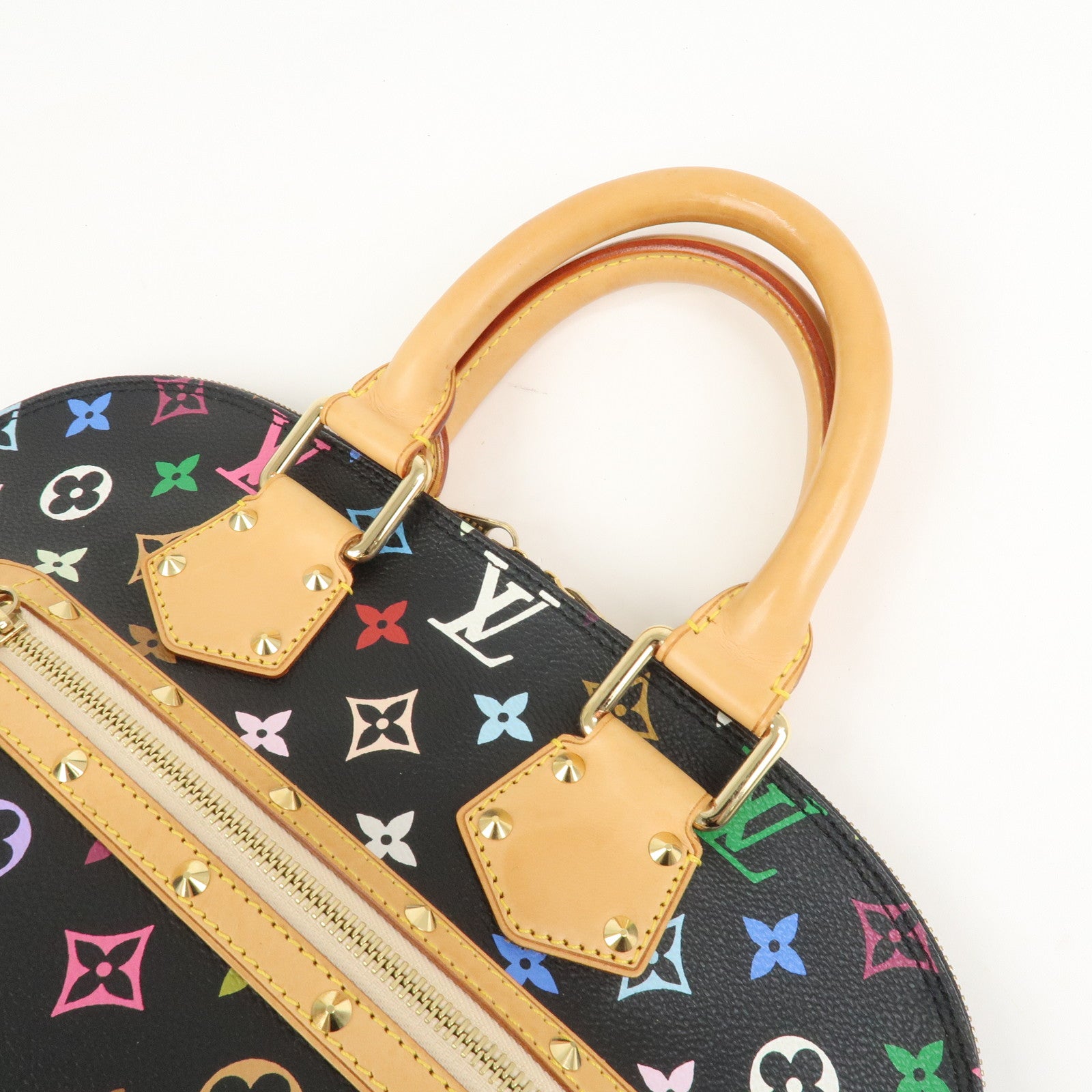 Louis Vuitton Monogram Multicolor Alma Hand Bag Noir M92646