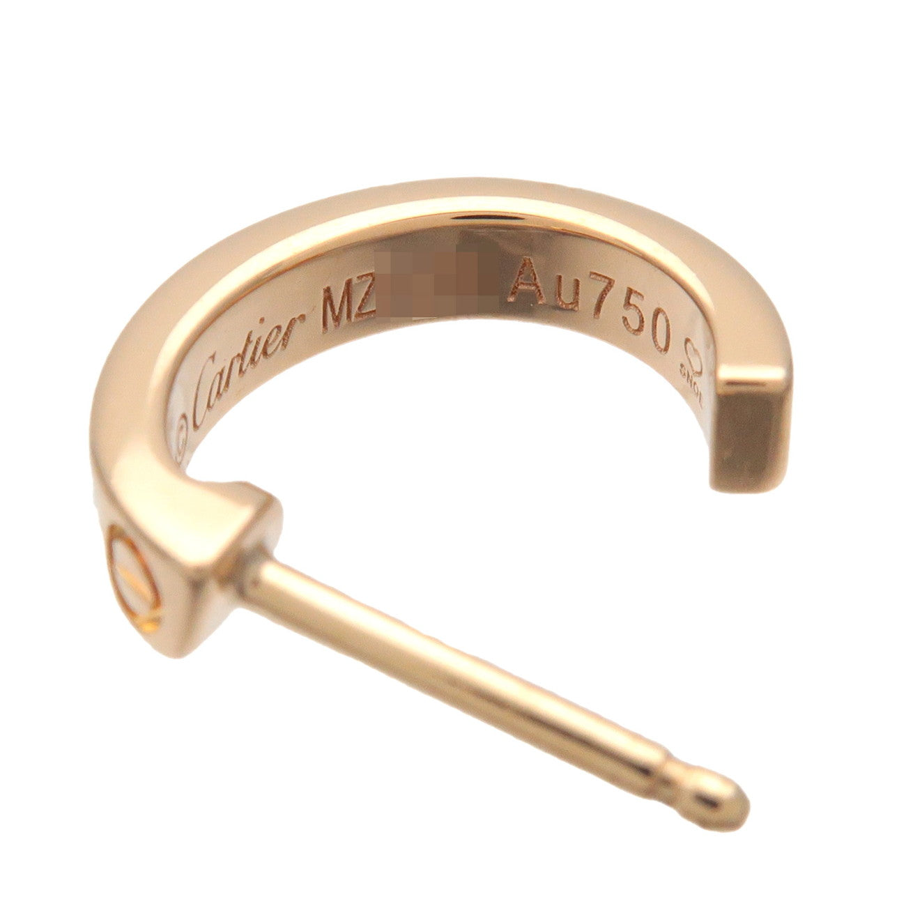 Cartier Mini LOVE Earrings K18 750YG Yellow Gold