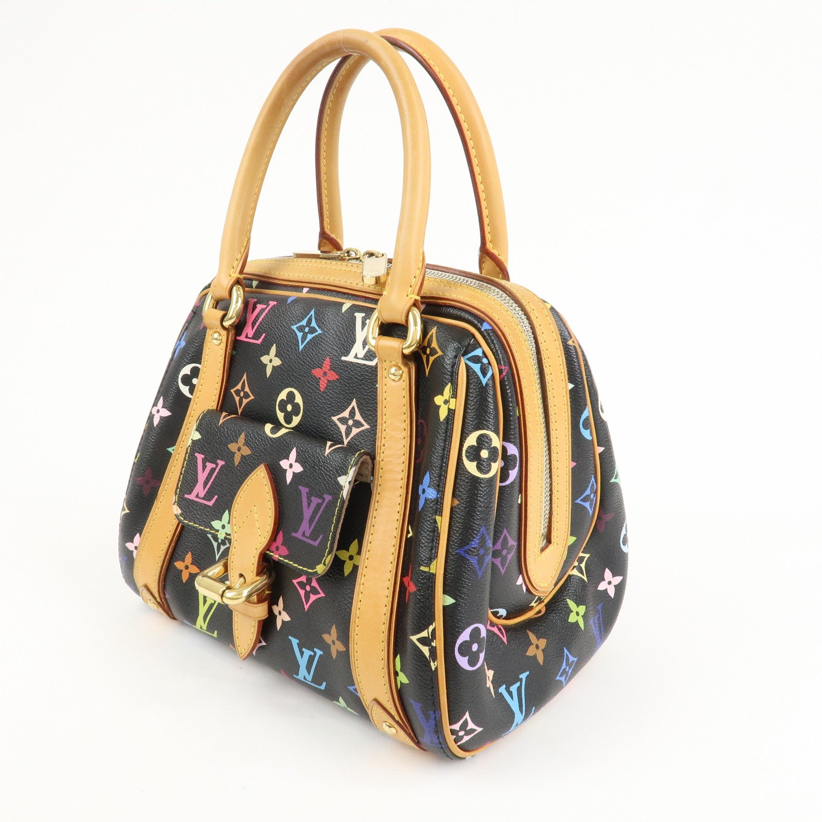 Louis Vuitton Monogram Multicolor Priscilla Hand Bag Noir M40097