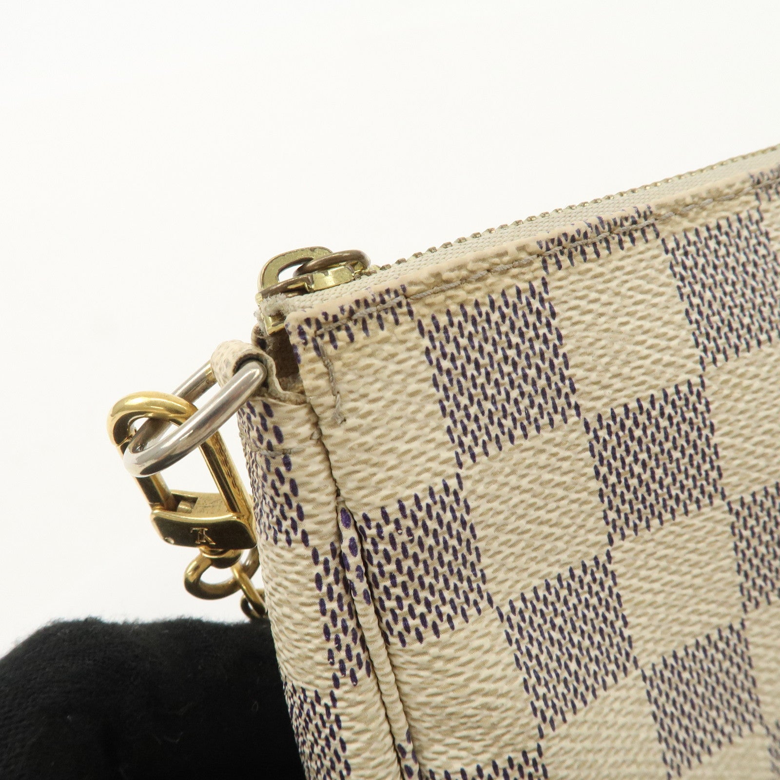 Louis Vuitton Damier Azur Mini Pochette Accessoires Pouch N58010 Used