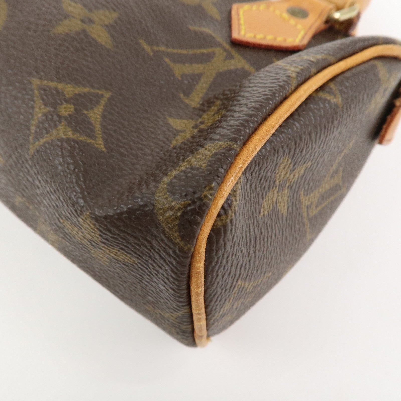 Louis Vuitton Monogram Mini Speedy Hand Bag Boston Bag Brown M41534