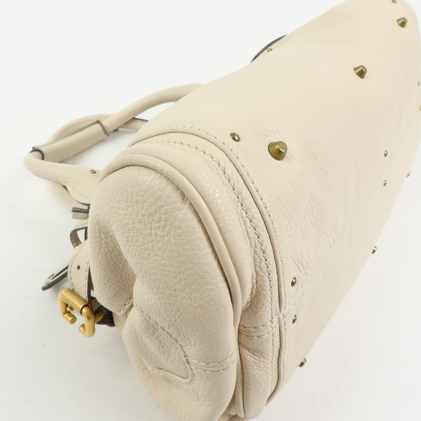 Chloe Paddington Leather Medium Hand Bag Shoulder Bag Ivory