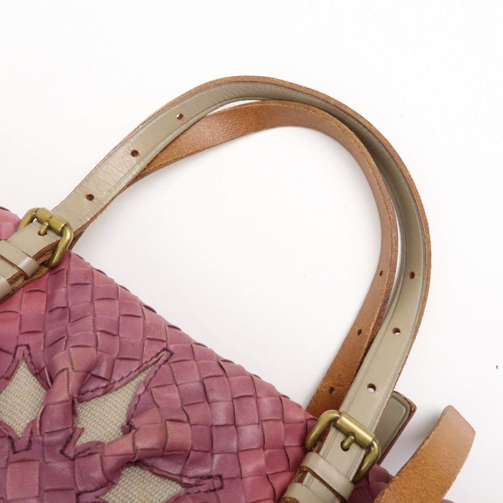 BOTTEGA VENETA Intrecciato Leather Tote Bag Hand Bag Purple