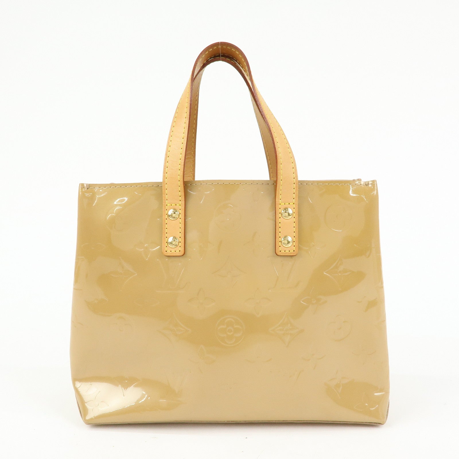 Louis Vuitton Monogram Vernis Reade PM Hand Bag Noisette M91334