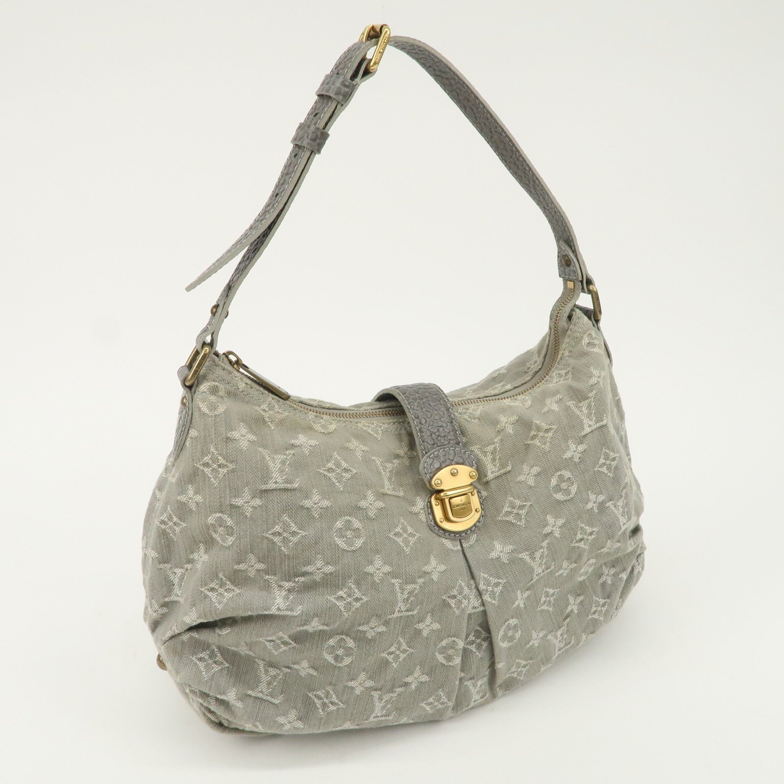 Louis Vuitton Monogram Denim Slightly Shoulder Bag Green M95834