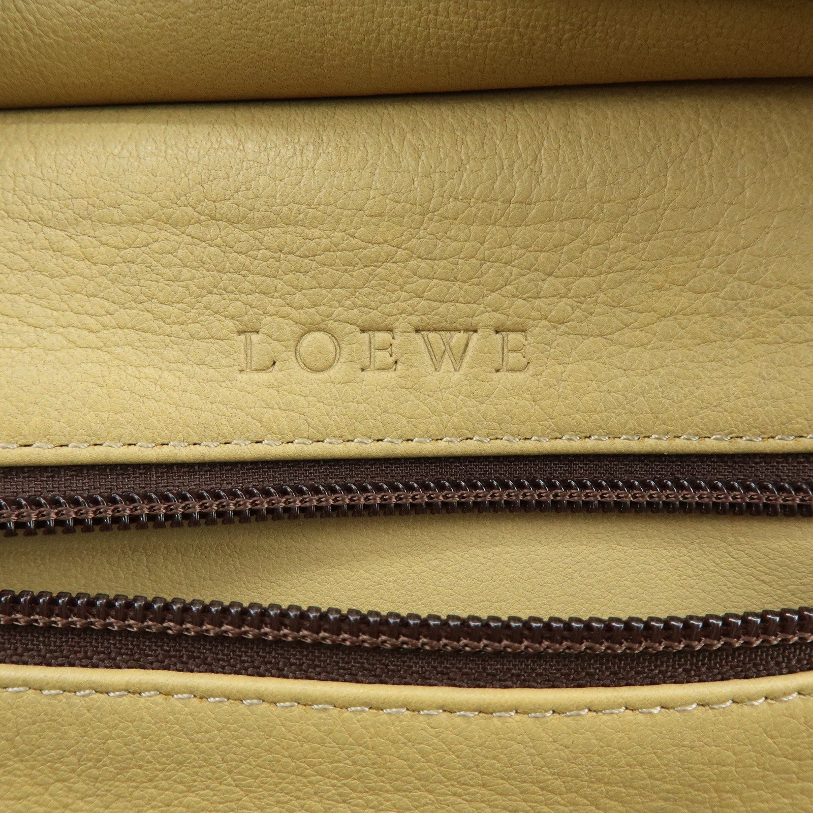 LOEWE Anagram Suede Leather Amazona 28 Hand Bag Brown