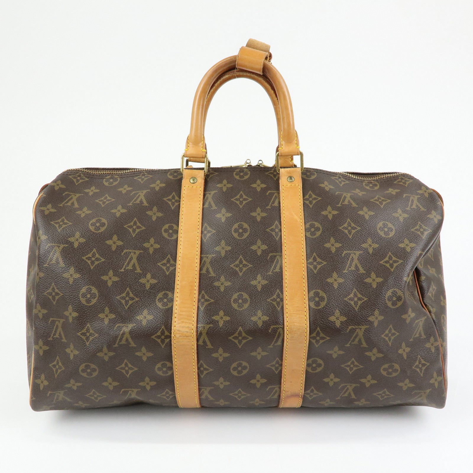 Louis Vuitton Monogram Keep All 45 Boston Bag Brown M41428